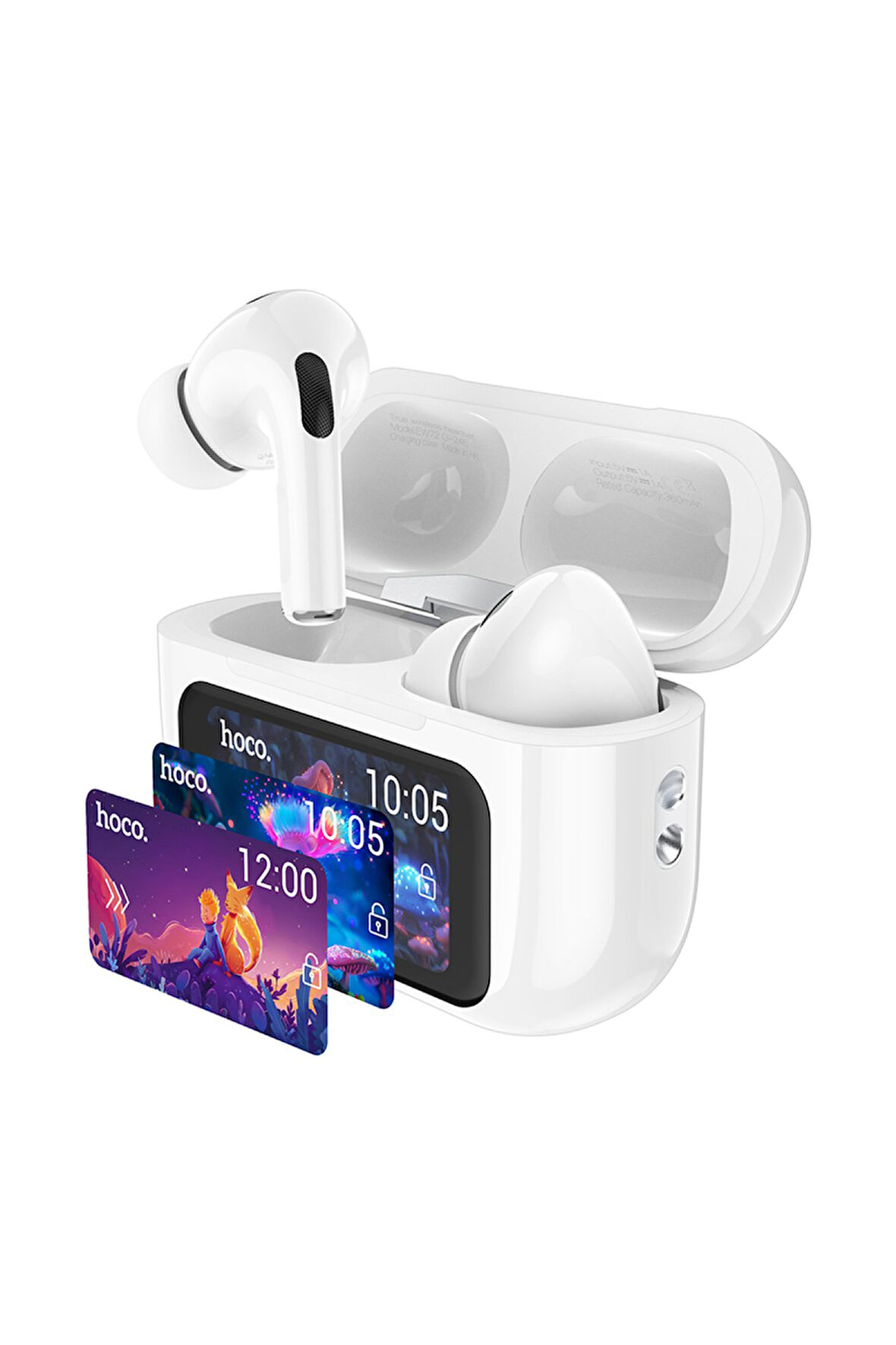 EW72 BT 5.4 Dijital Dokunmatik Ekranlı Aktif Gürültü Engelleyici Airpods Bluetooth Kulaklık