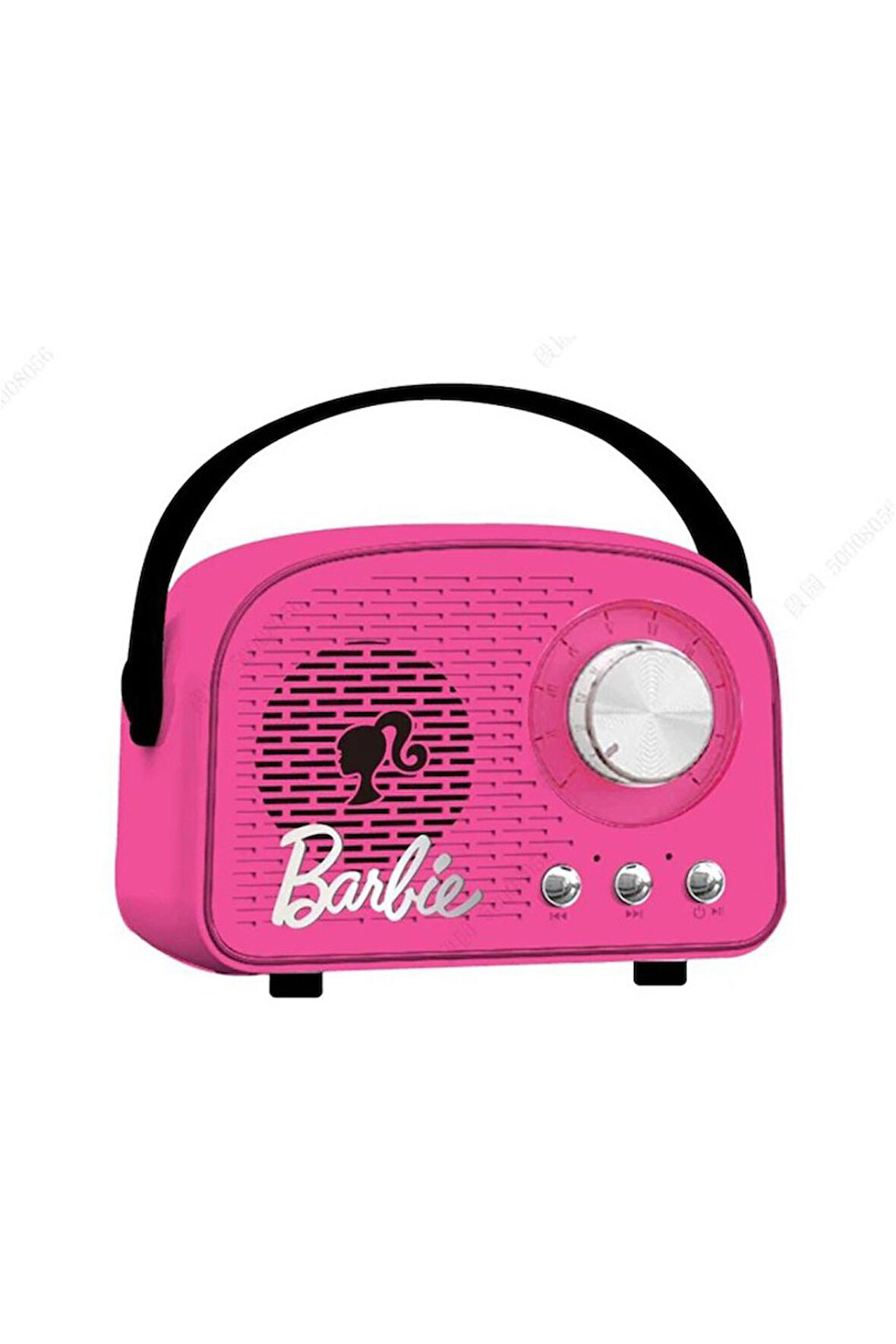 Barbie Hayranlarına Özel Lisanslı Retro Tarz Lisanslı Bluetooth Hoparlör - Fuşya
