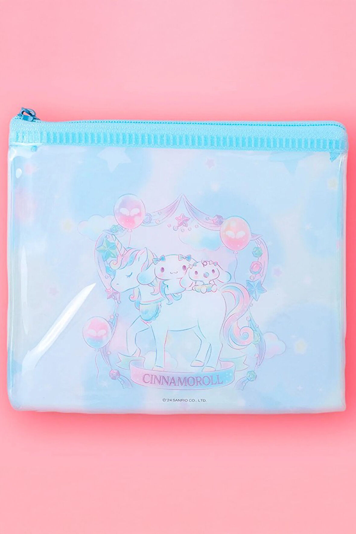 Sanrio Lisanslı Pvc Şeffaf Kalemlik (14*12Cm) - Cinnamoroll