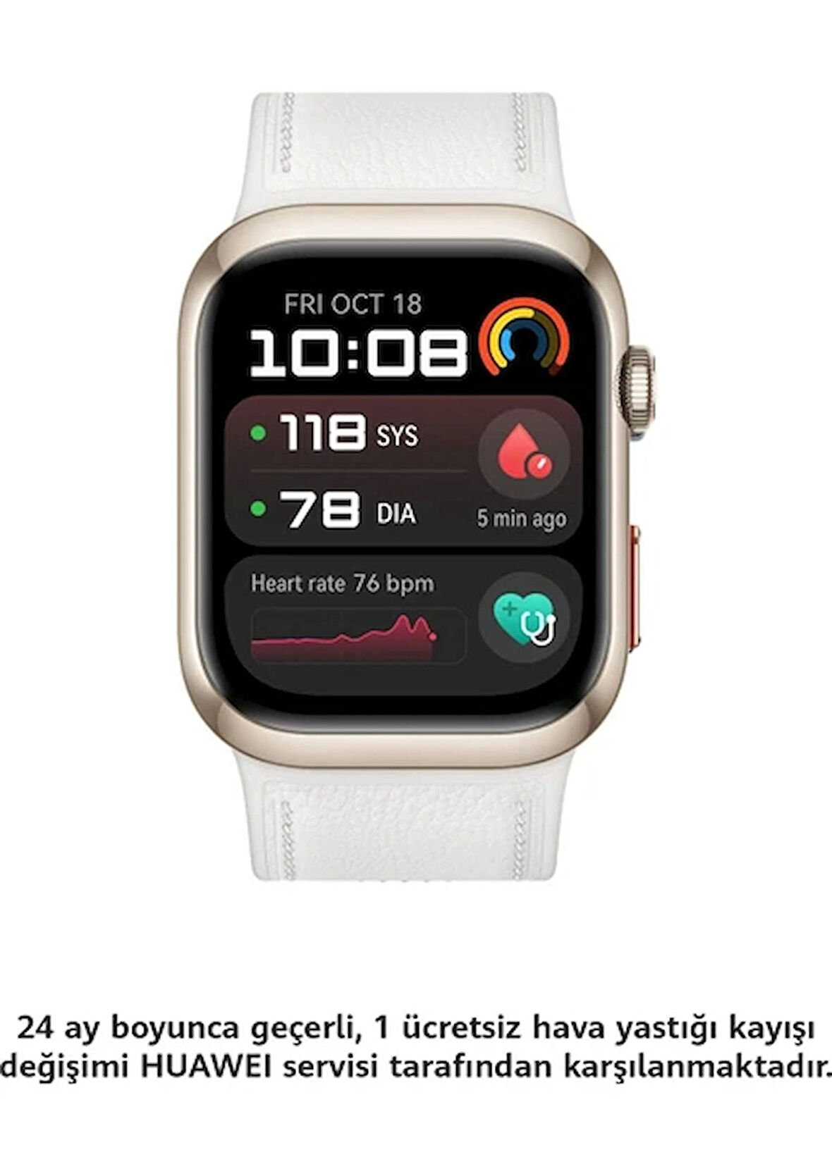 Huawei Huaweı Watch D2 – Altın Beyazı Kompozit Deri