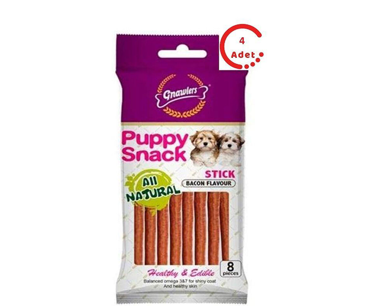 Gnawlers Stick Bacon Köpek Ödül Çubuğu 8'li Paket x 4 Adet