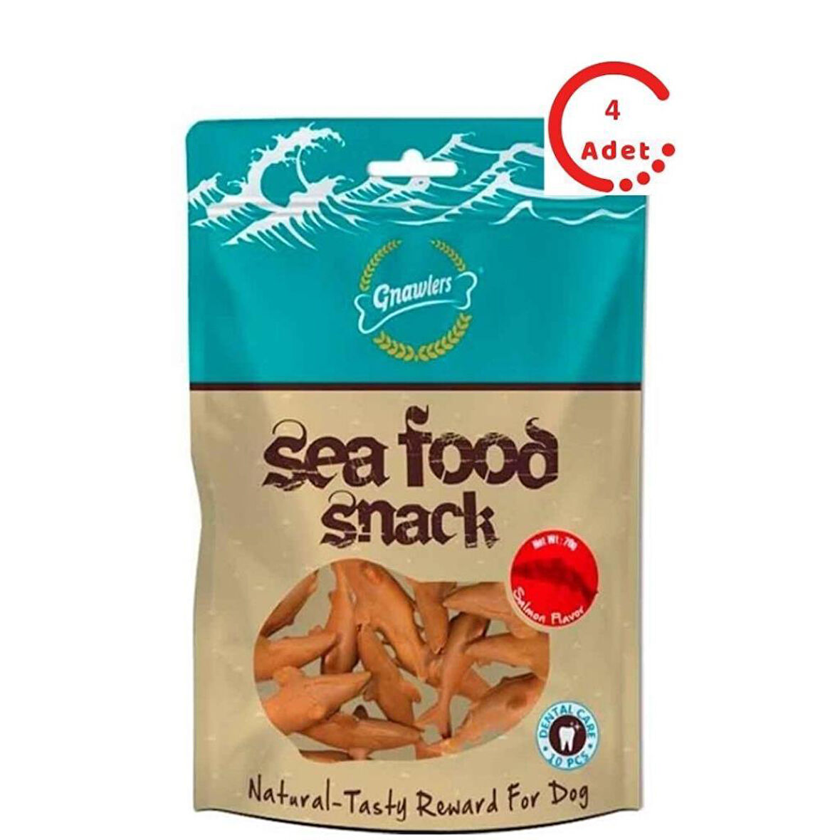 Gnawlers Köpek Ödülü Deniz Mahsullü ve Somonlu 70 Gr x 4 Adet