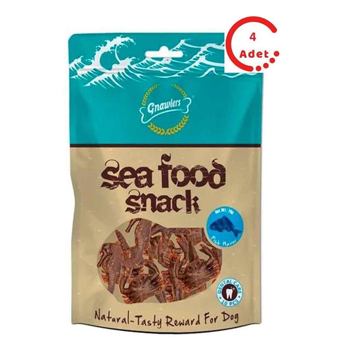 Gnawlers Köpek Ödülü Deniz Mahsullü ve Balıklı 70 Gr x 4 Adet