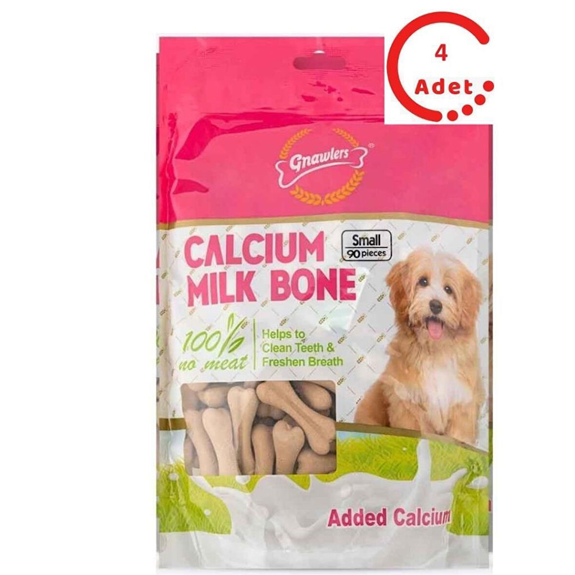 Gnawlers Köpek Ödülü Milk Bone 90'lı Paket x 4 Adet