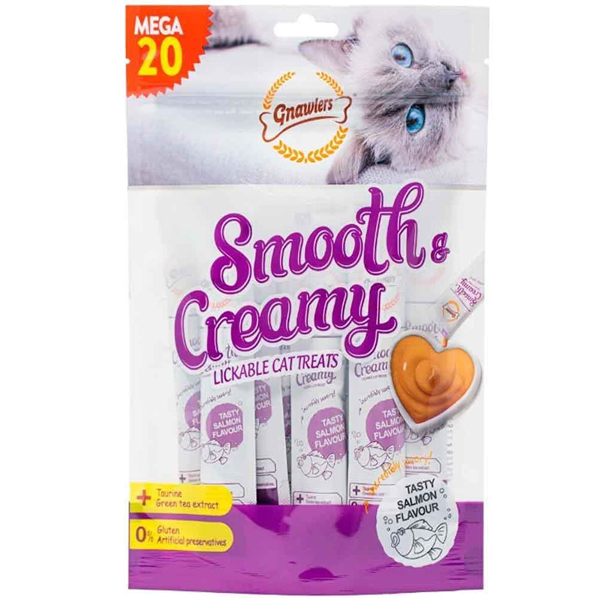 Gnawlers Krema Kedi Ödülü Somonlu 20x15 Gr