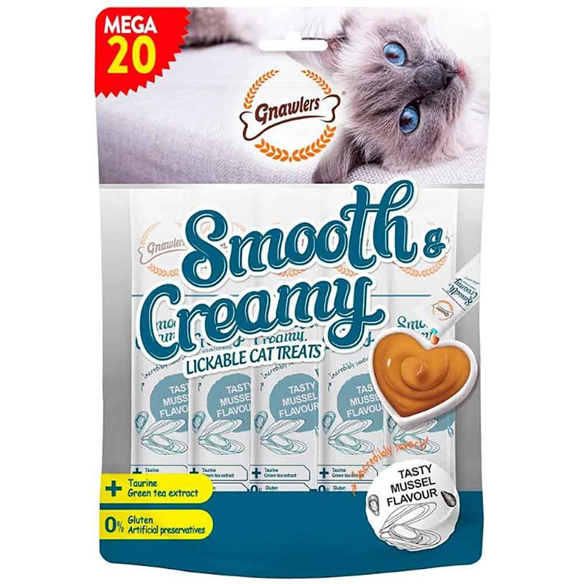 Gnawlers Krema Kedi Ödülü Midyeli 20x15 Gr
