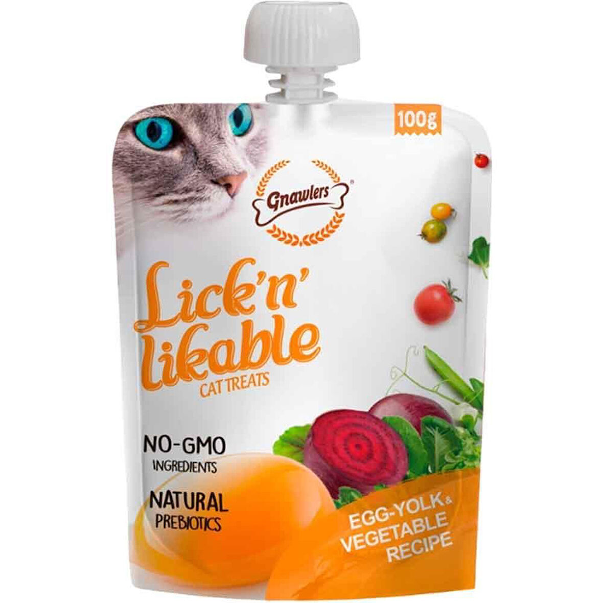 Gnawlers Yumurta Sarılı Ve Sebzeli Kedi Ödülü 100 GR
