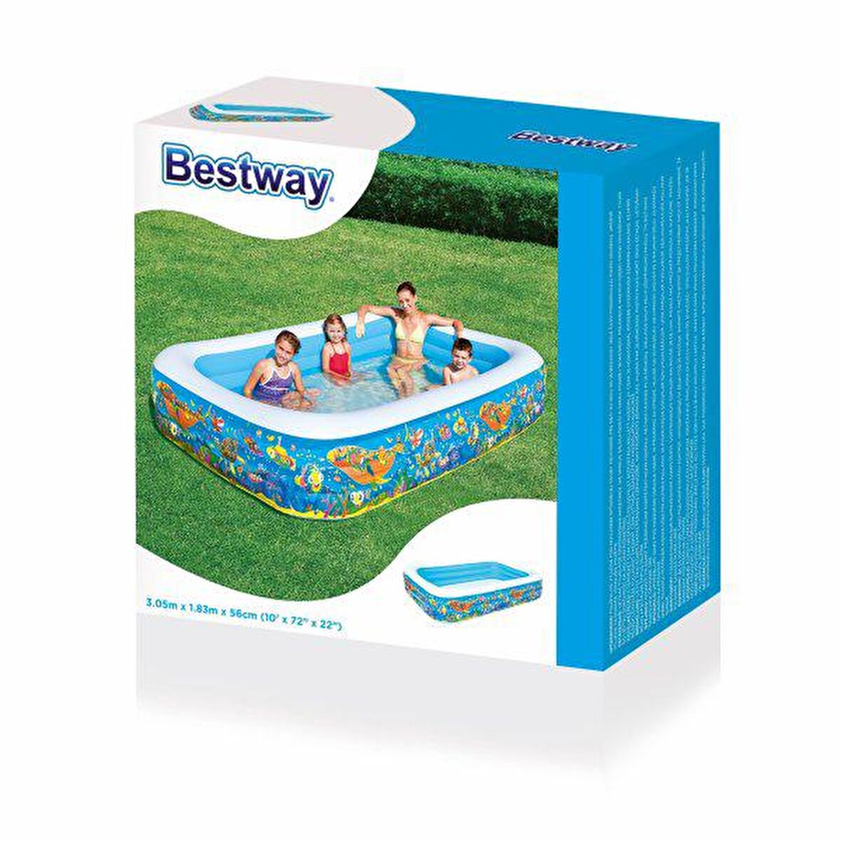 Bestway 305x183x56 Cm Jumbo Boy Okyanus Desenli Havuz