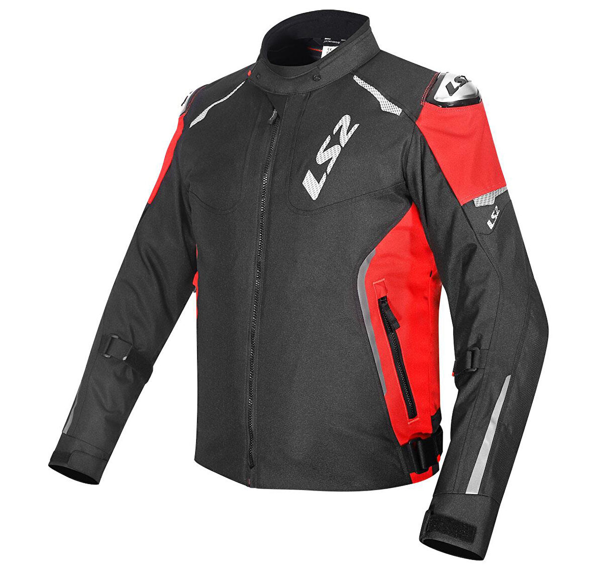 LS2 ZOOM ERKEK MOTOSİKLET MONT SİYAH-KIRMIZI