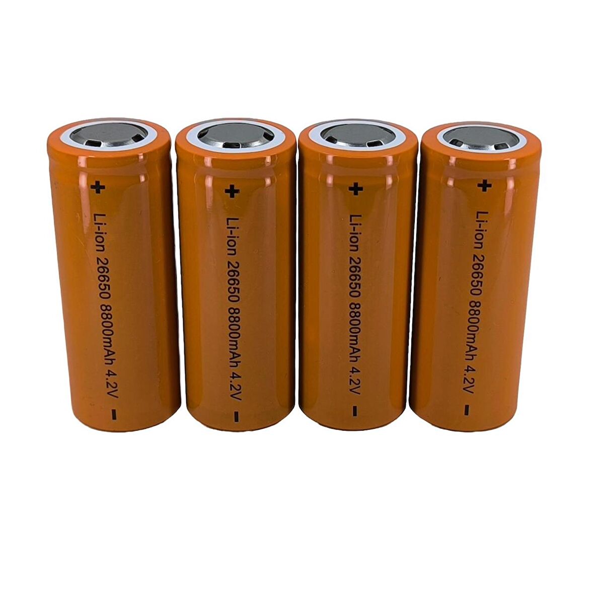 Hedyex 26650 Şarjlı Pil 8800mAh 4.2V Li-ion Pil 4Lü Premium