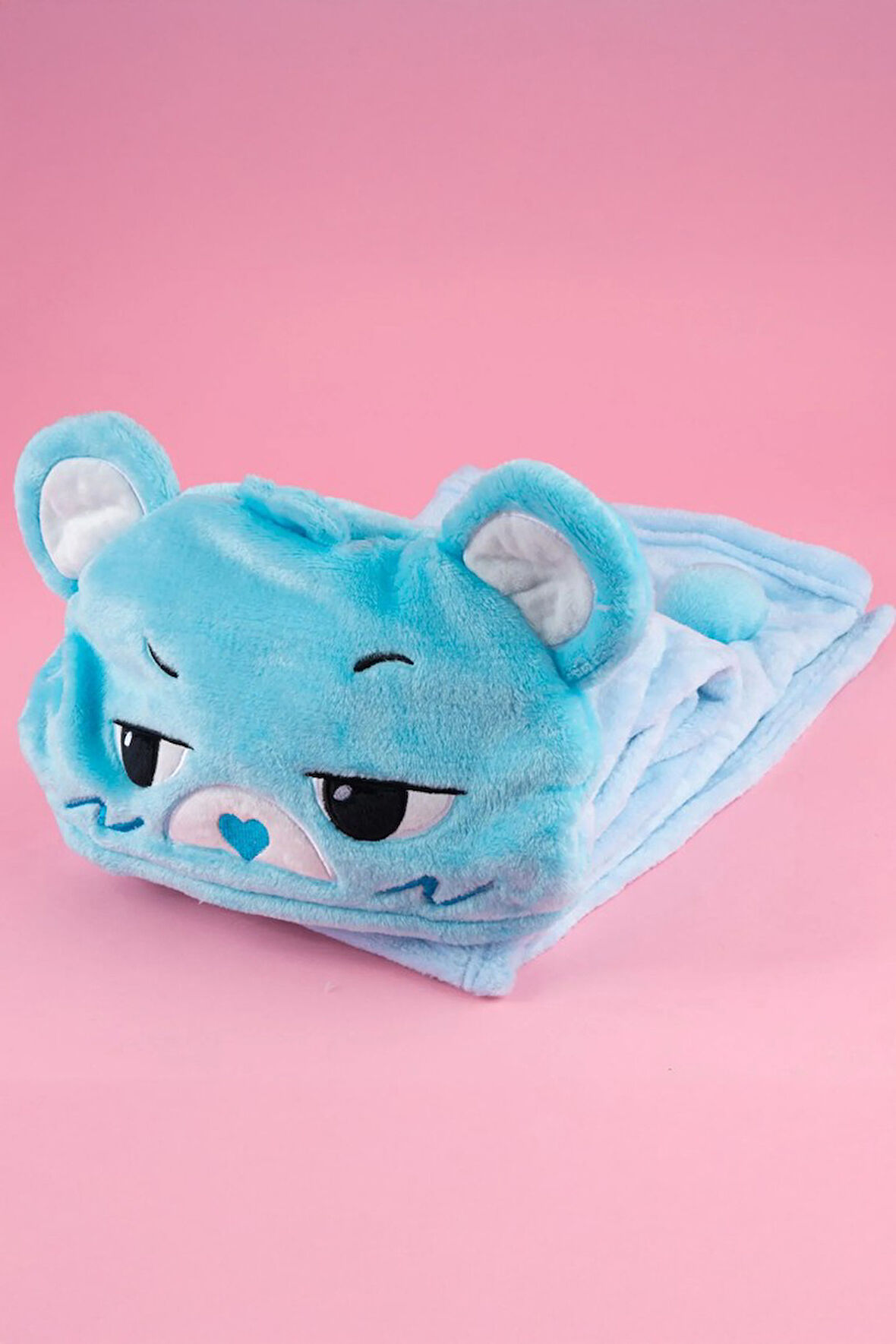 Care Bears Lisanslı Katlanabilir Battaniye - Mavi