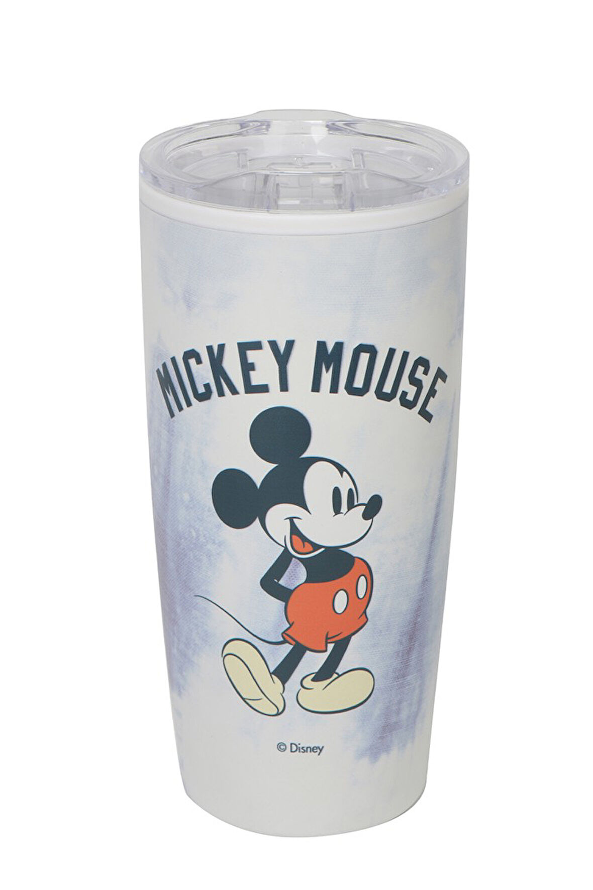 Mickey Mouse Lisanslı Batik Desenli Paslanmaz Çelik Kapaklı Bardak (860ml) - Mickey