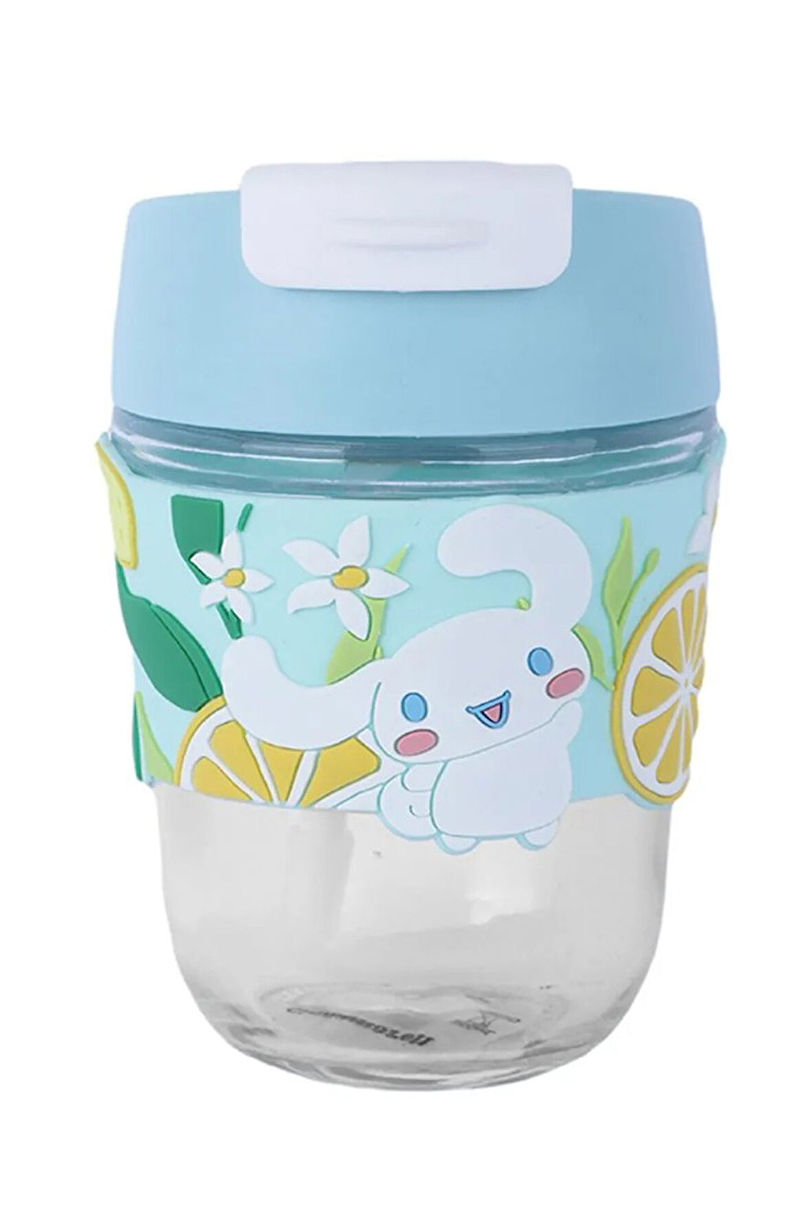 Sanrio Lisanslı Pipetli Mini Cam Şişe (350ml) - Cinnamoroll