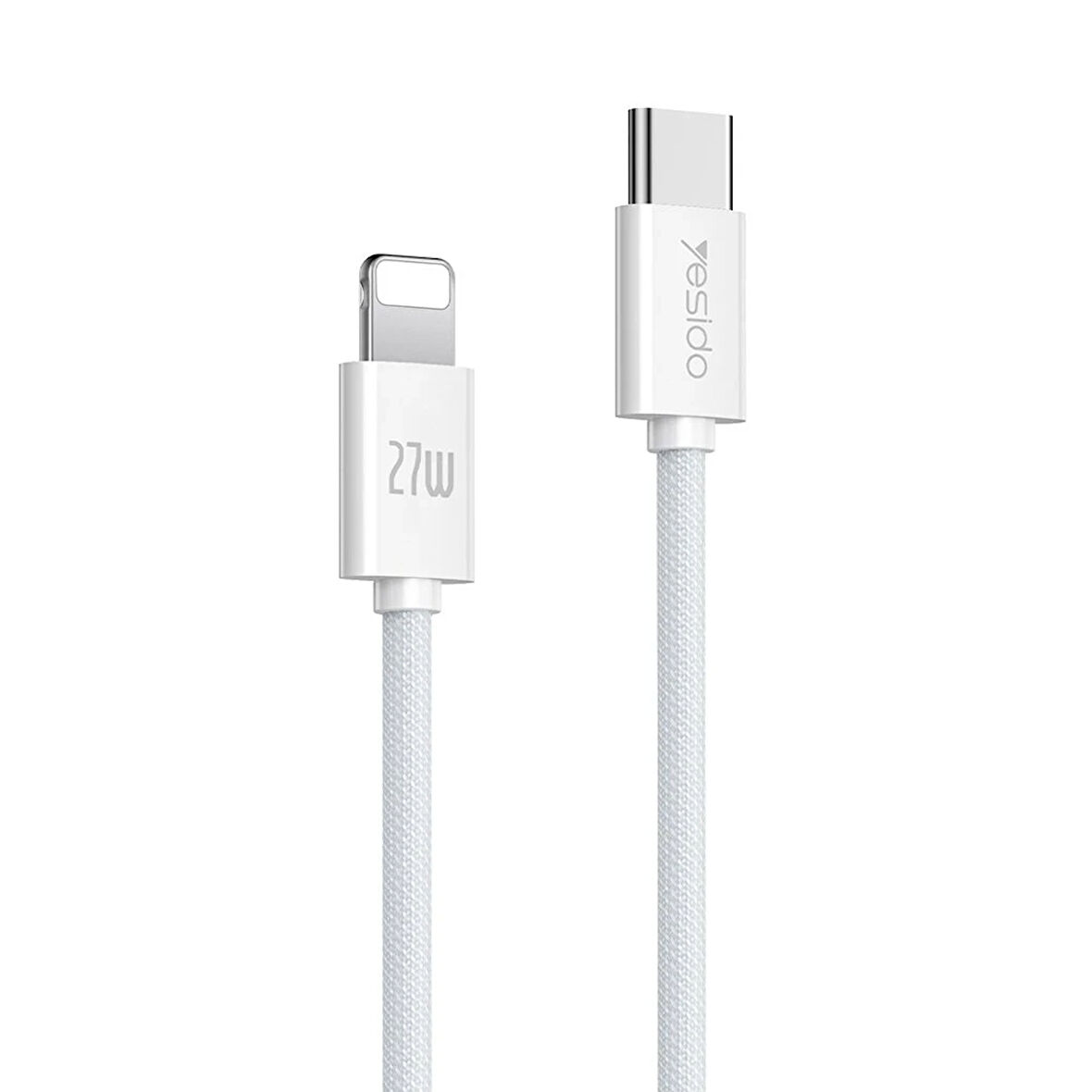 Yesido CA171 Type-C to Lightning 27W PD Hızlı Şarj Kablosu 2M - Beyaz