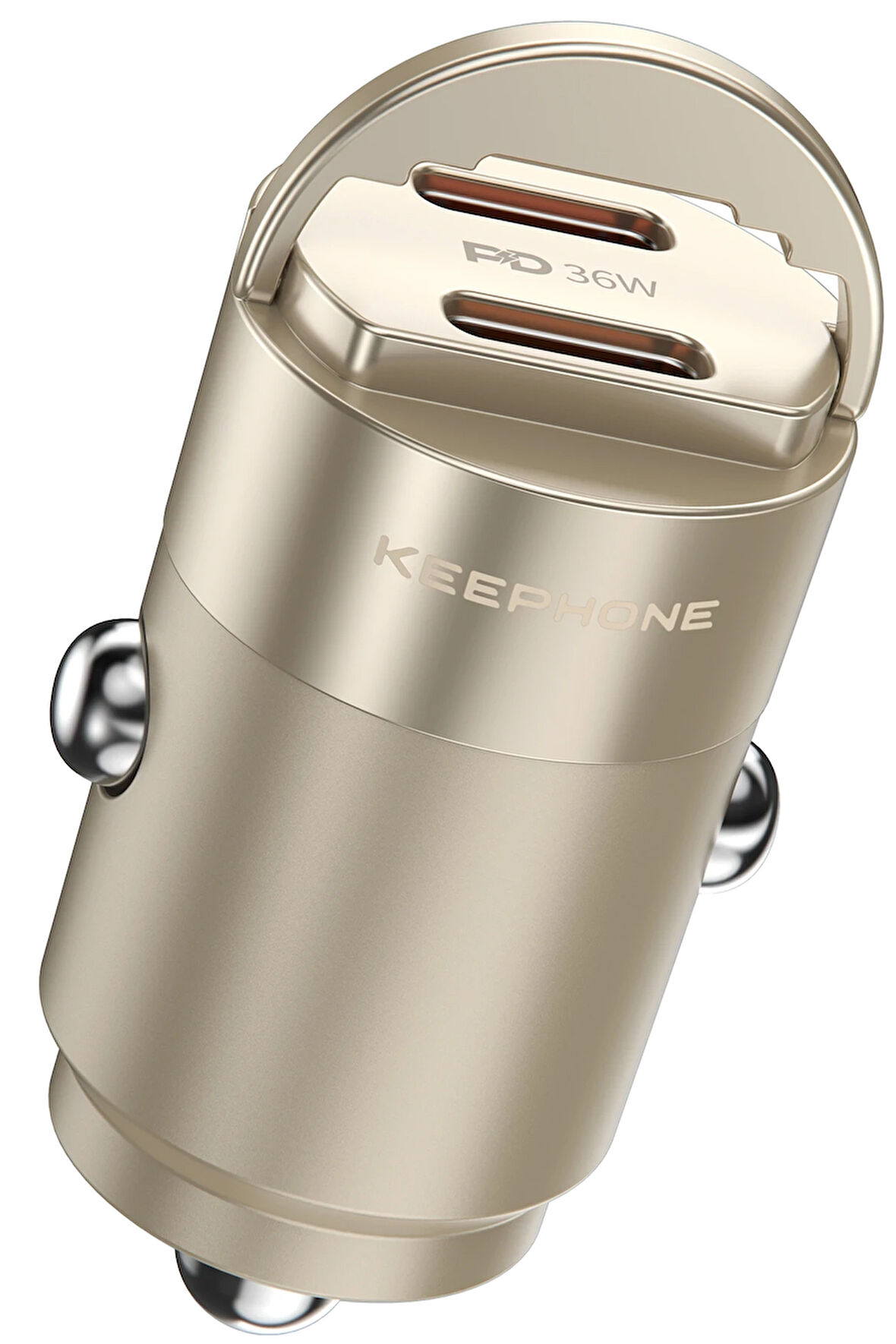 Keephone CC12 CarVolt 36W PD Hızlı Araç Şarj - Gold