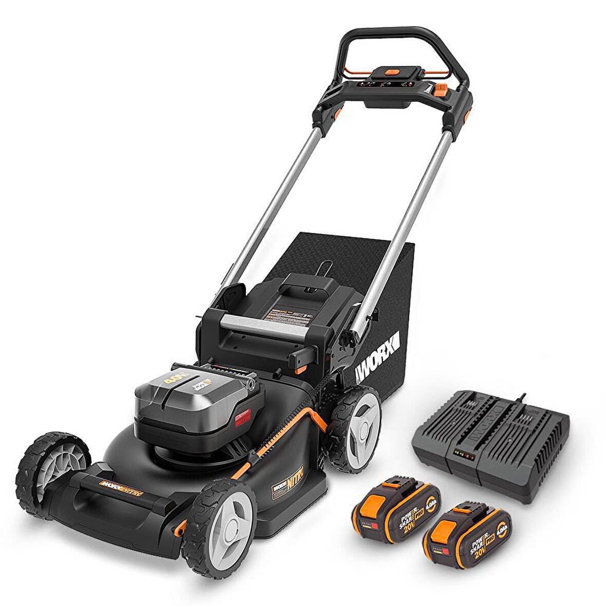 WORX WG749E 40Volt 4.0Ah. Li-ion 46CM Profesyonel Kömürsüz Şarjlı Çim Biçme 