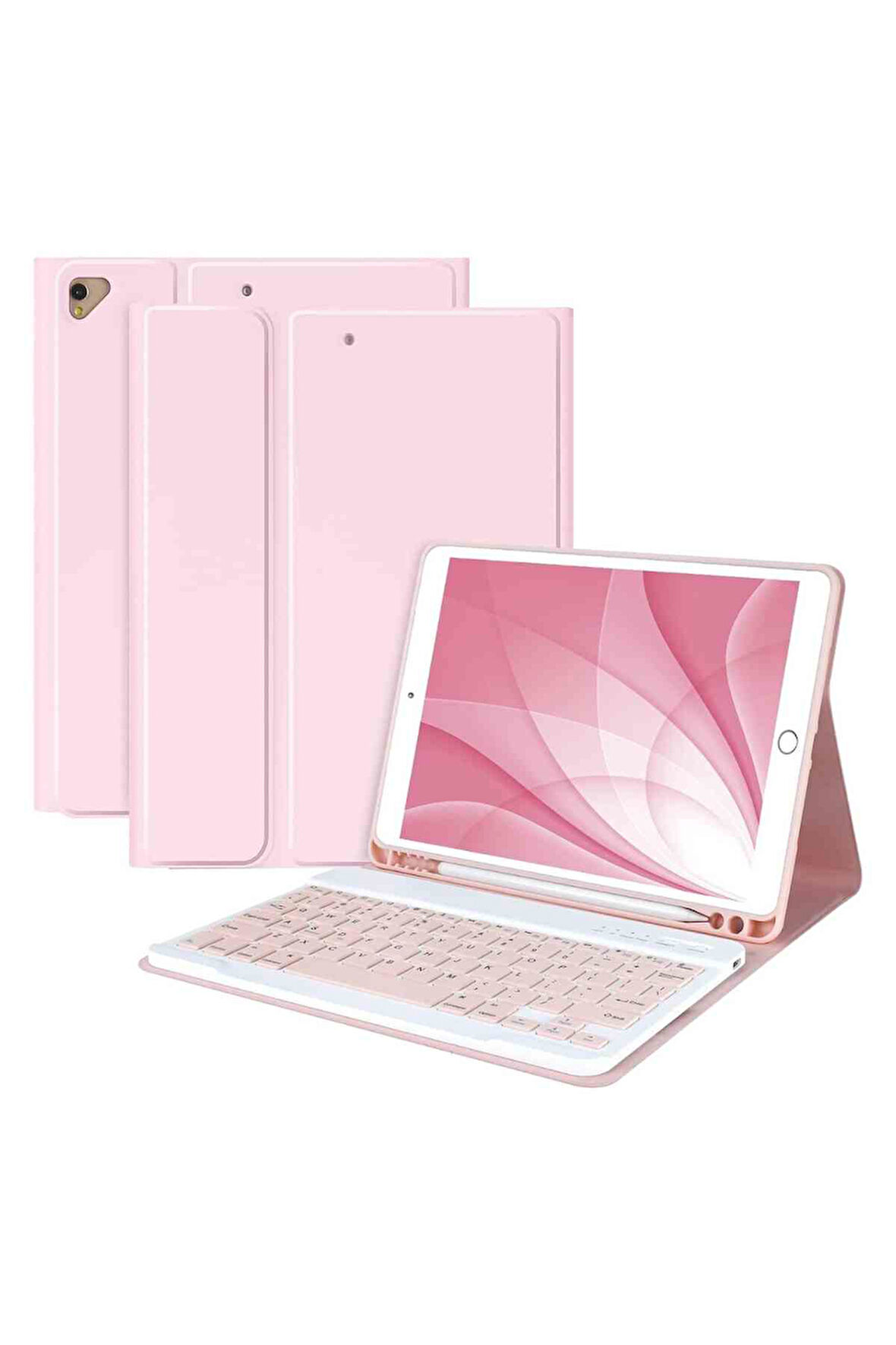 iPad 10.2 7/8/9 Nesil Uyumlu A2197, A2270, A2602 Klavyeli Tablet Kılıfı