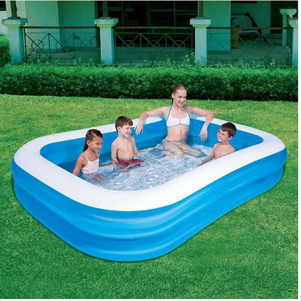 Bestway 12819 Jumbo Dikdörtgen Havuz 211 x 132 x 46 Cm.