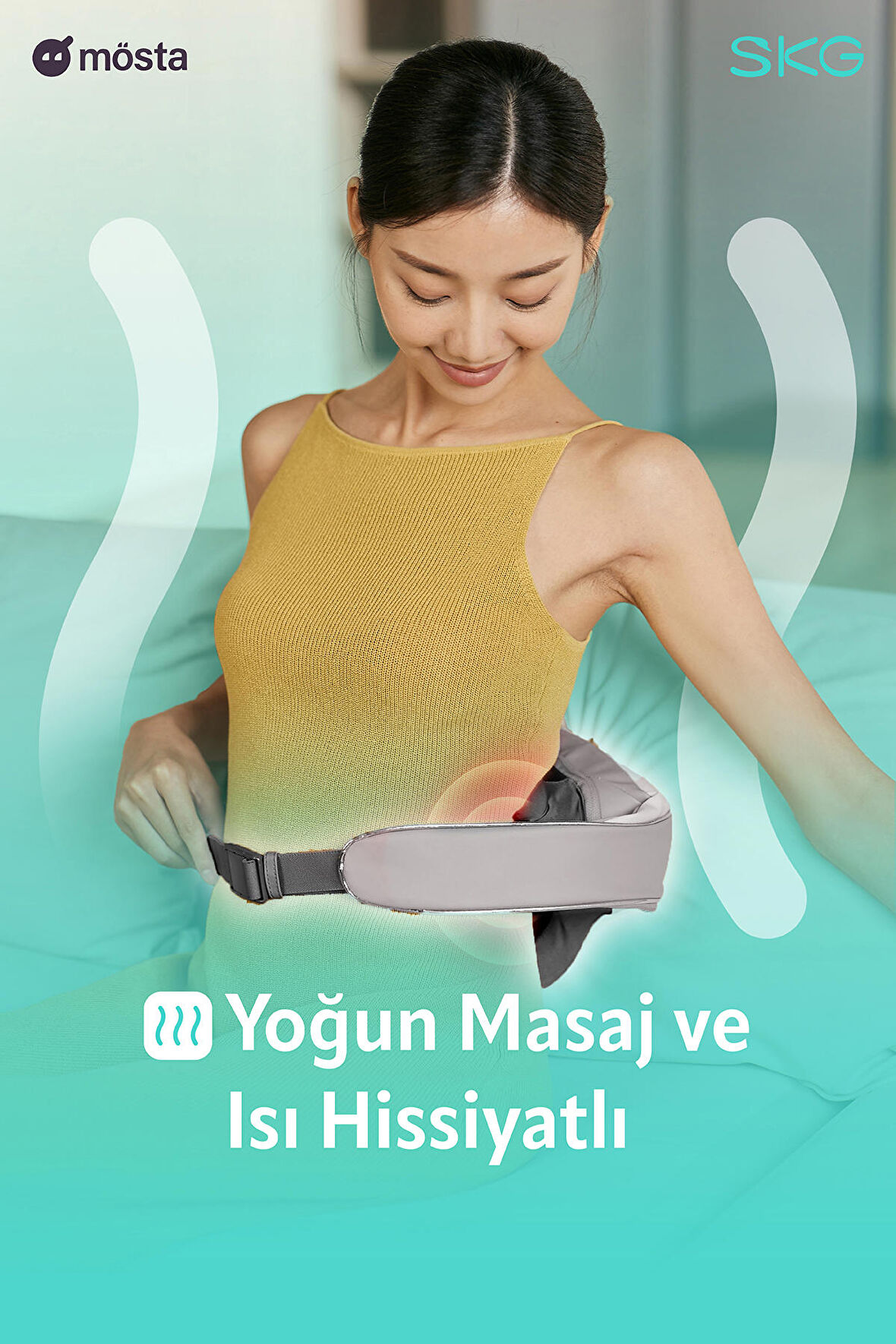 SKG H5 Taşınabilir Omuz ve Boyun Masaj Aleti, 6D Shiatsu Masaj Terapisi, Termoterapi-Isıtmalı