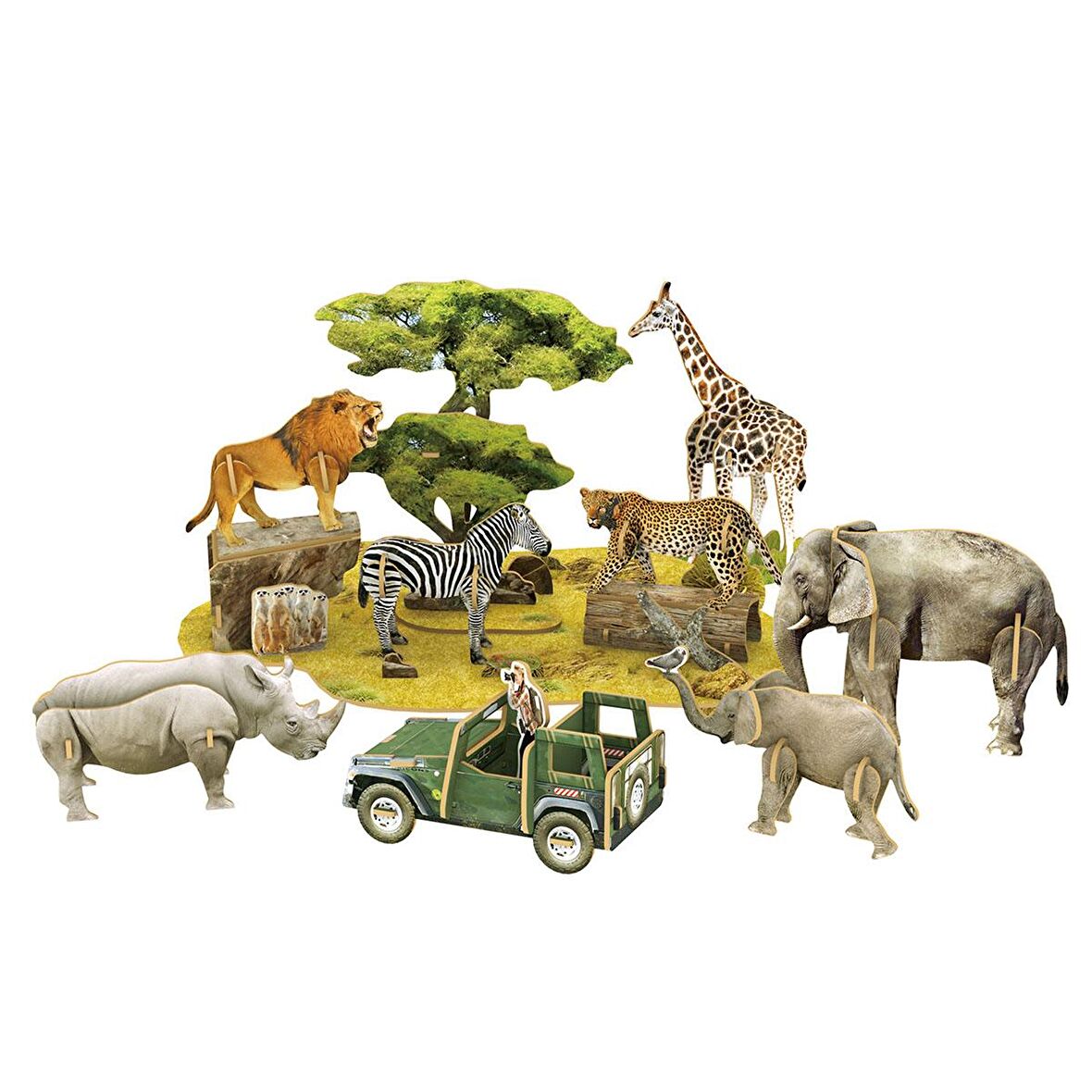 CubicFun National Geographic Kids 3D Puzzle Afrika Yaban Hayatı