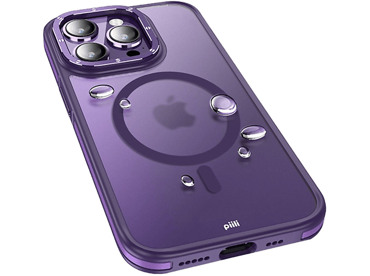 PIILI iPhone 14 Pro Strong MagSafe Telefon Kılıfı Mor
