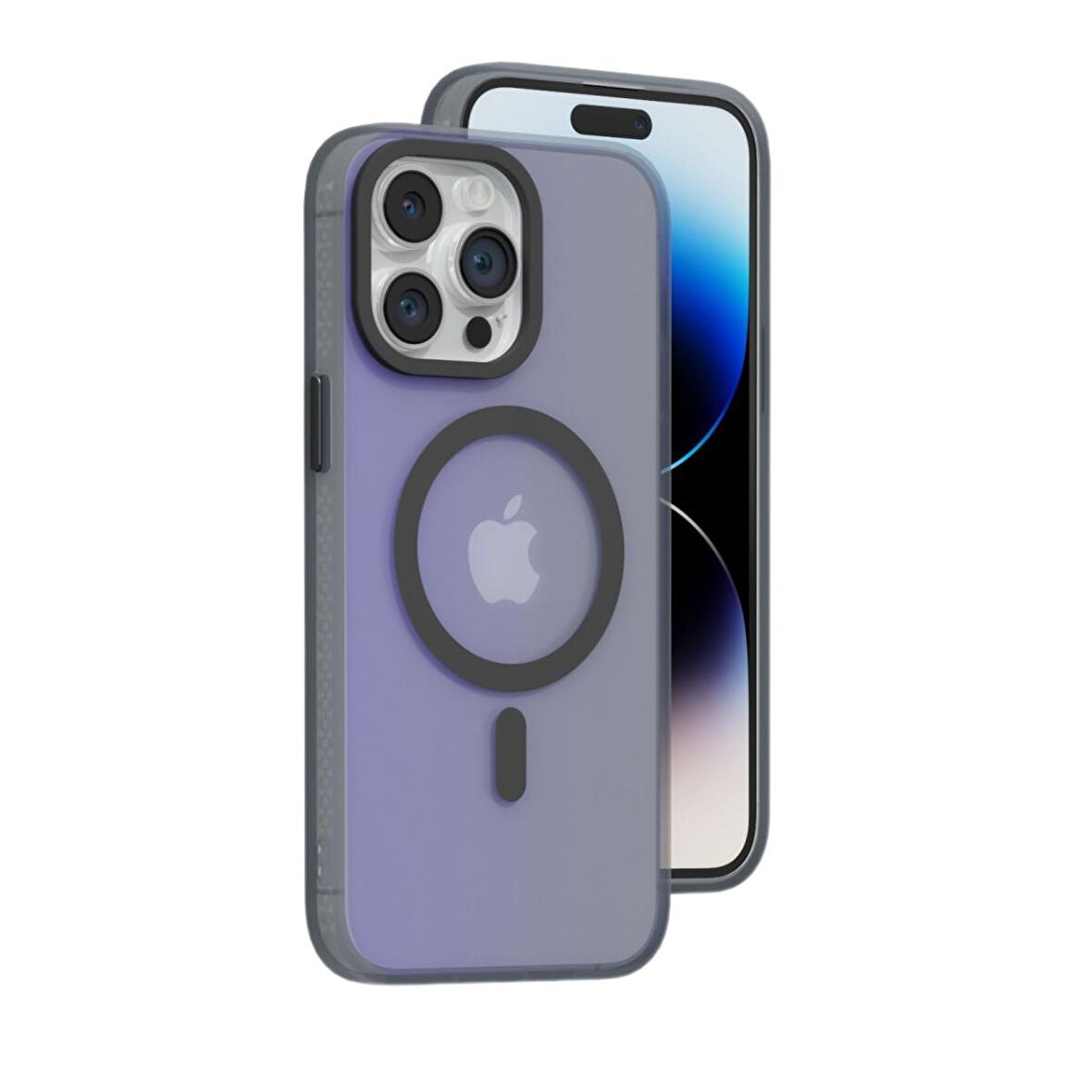 Piili İphone 15 Pro Max Neon MagSafe Kılıf Siyah