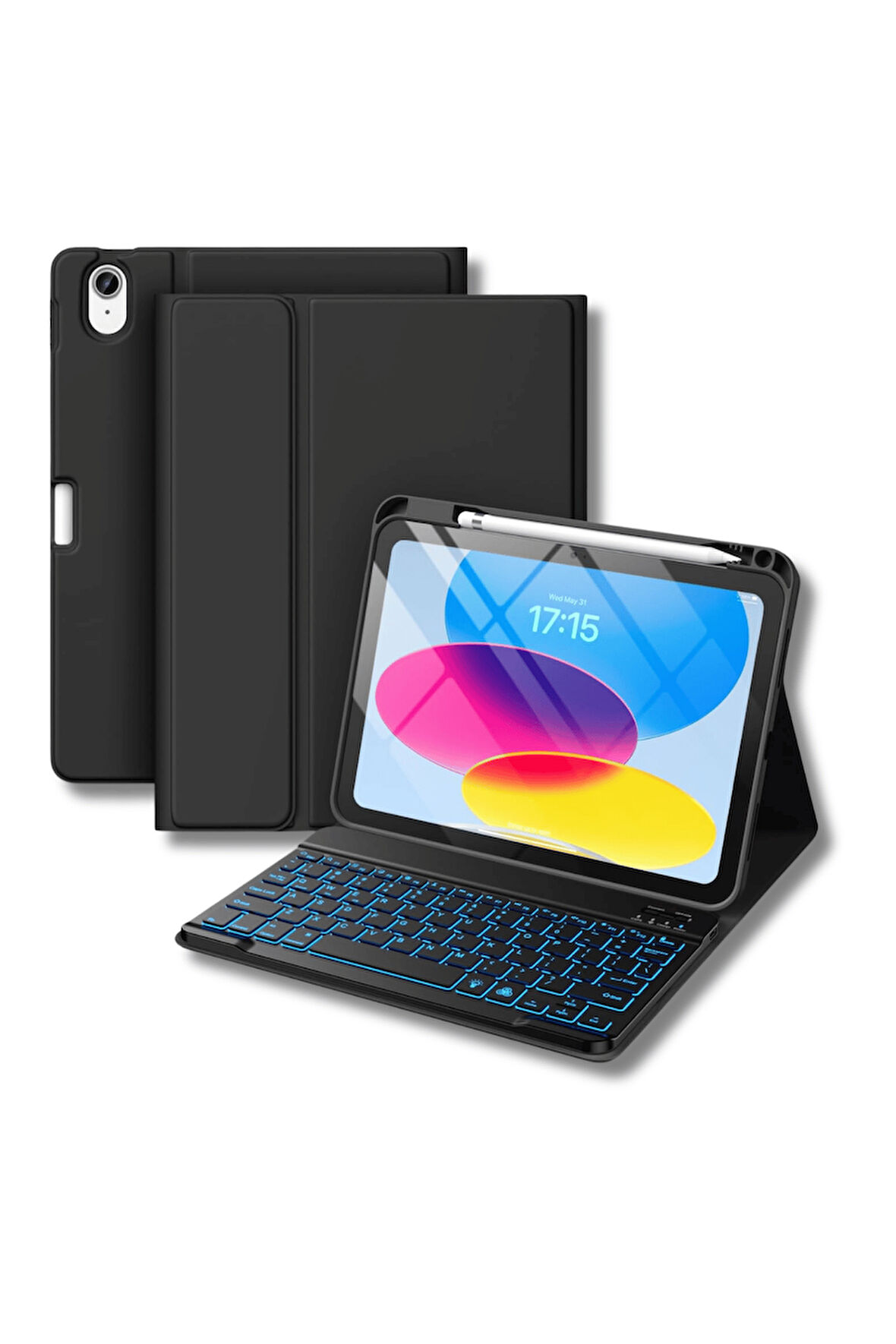 iPad 11. Nesil A16 çipli 2024 2025 Uyumlu Klavyeli Tablet Kılıfı