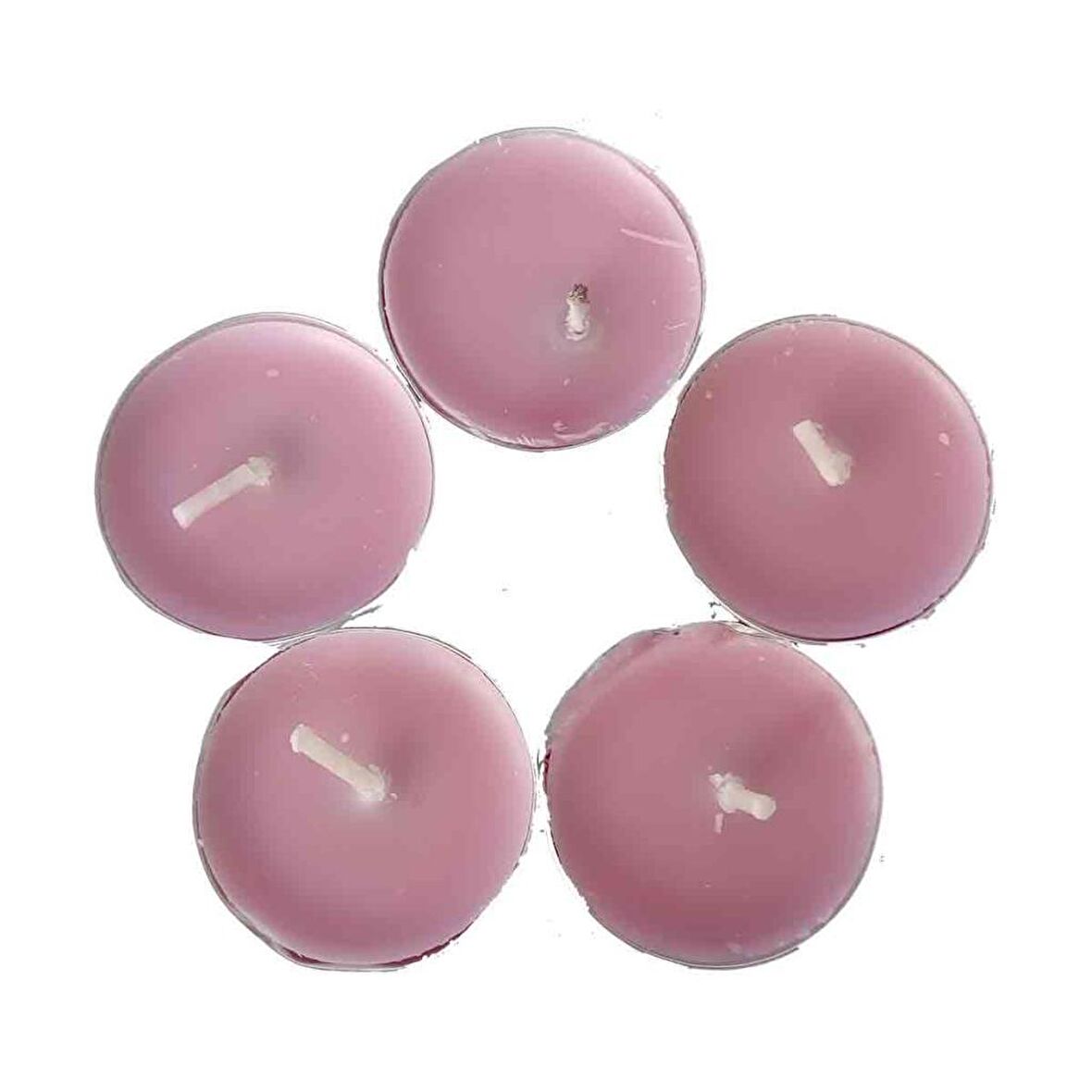 Tea Lights Pembe Mum 5 li 1 Paket