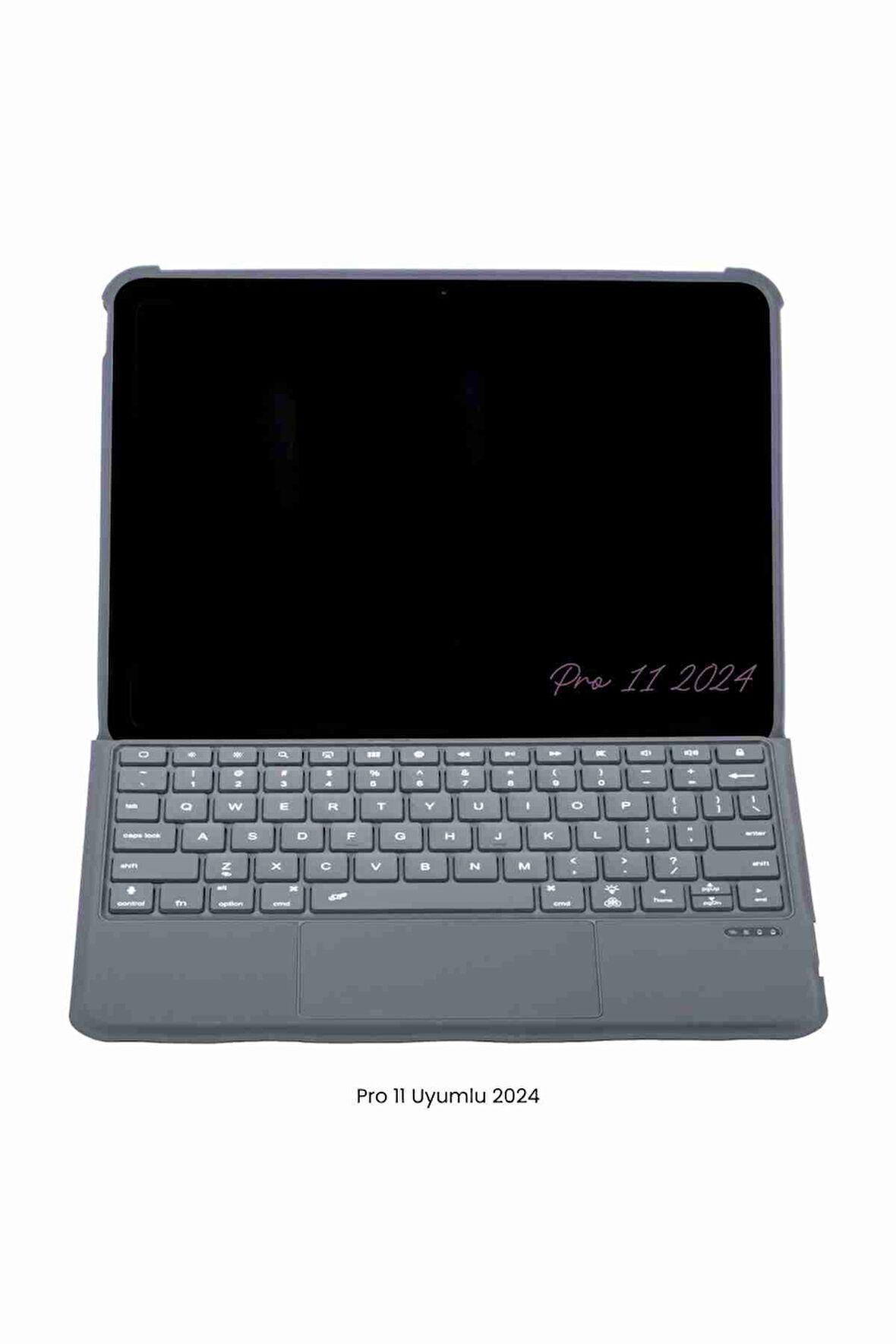 iPad Pro 11 2024 Uyumlu Katanya 360° Manyetik Standlı Ledli Touchpadli Klavyeli Tablet Kılıfı