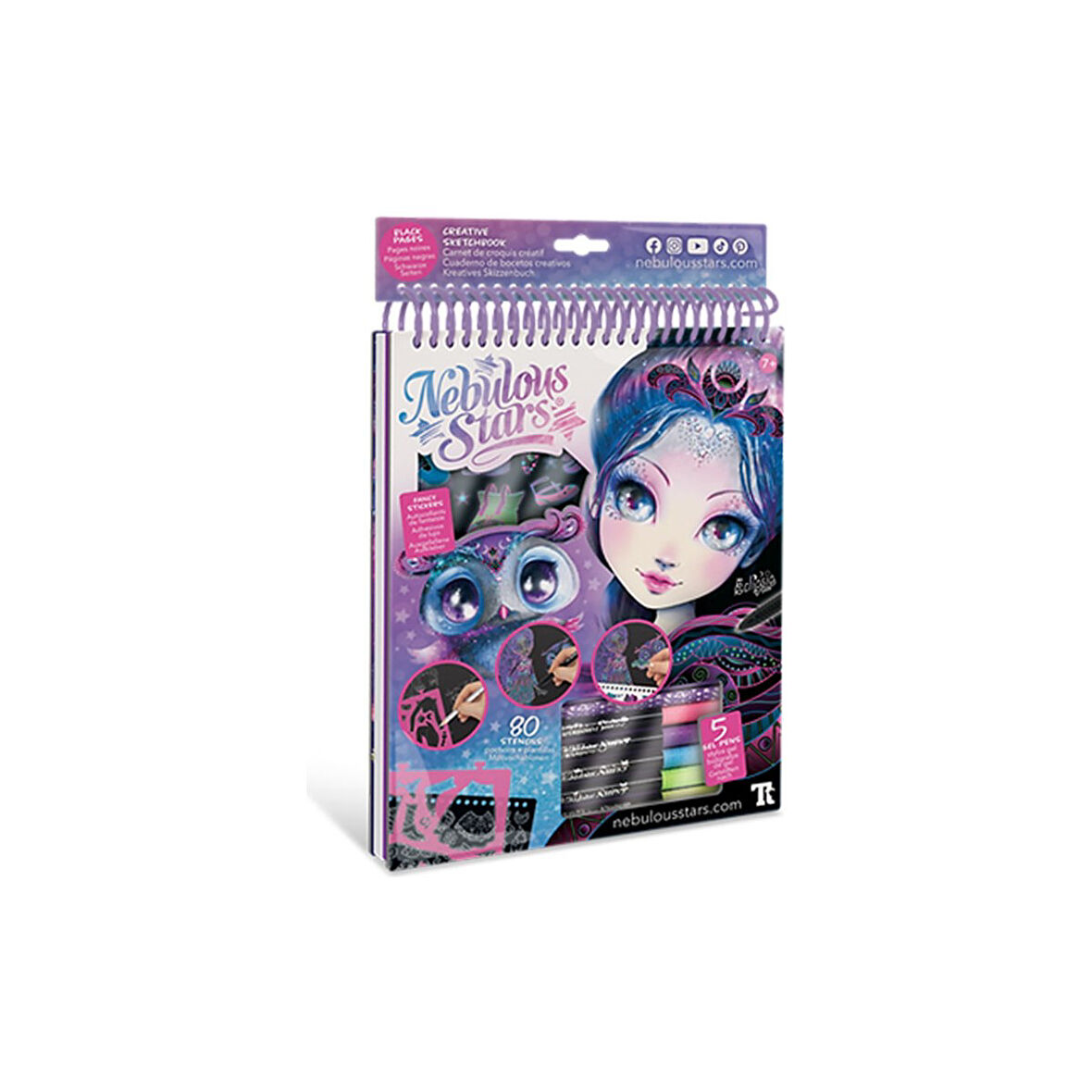 AKILLIELMA-TAROS NEBULOUS STARS-11121 CREATİVE SKETCHBOOK - ECLIPSÍA - ZENTANGLE BLACK PAGES