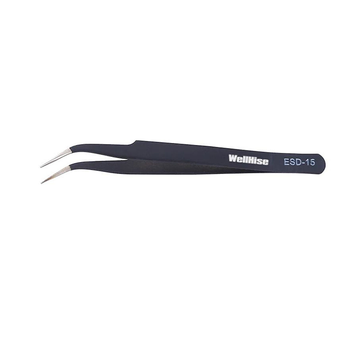 WellHise ST-15 AntiStatik Eğri Uç Tweezers Cımbız