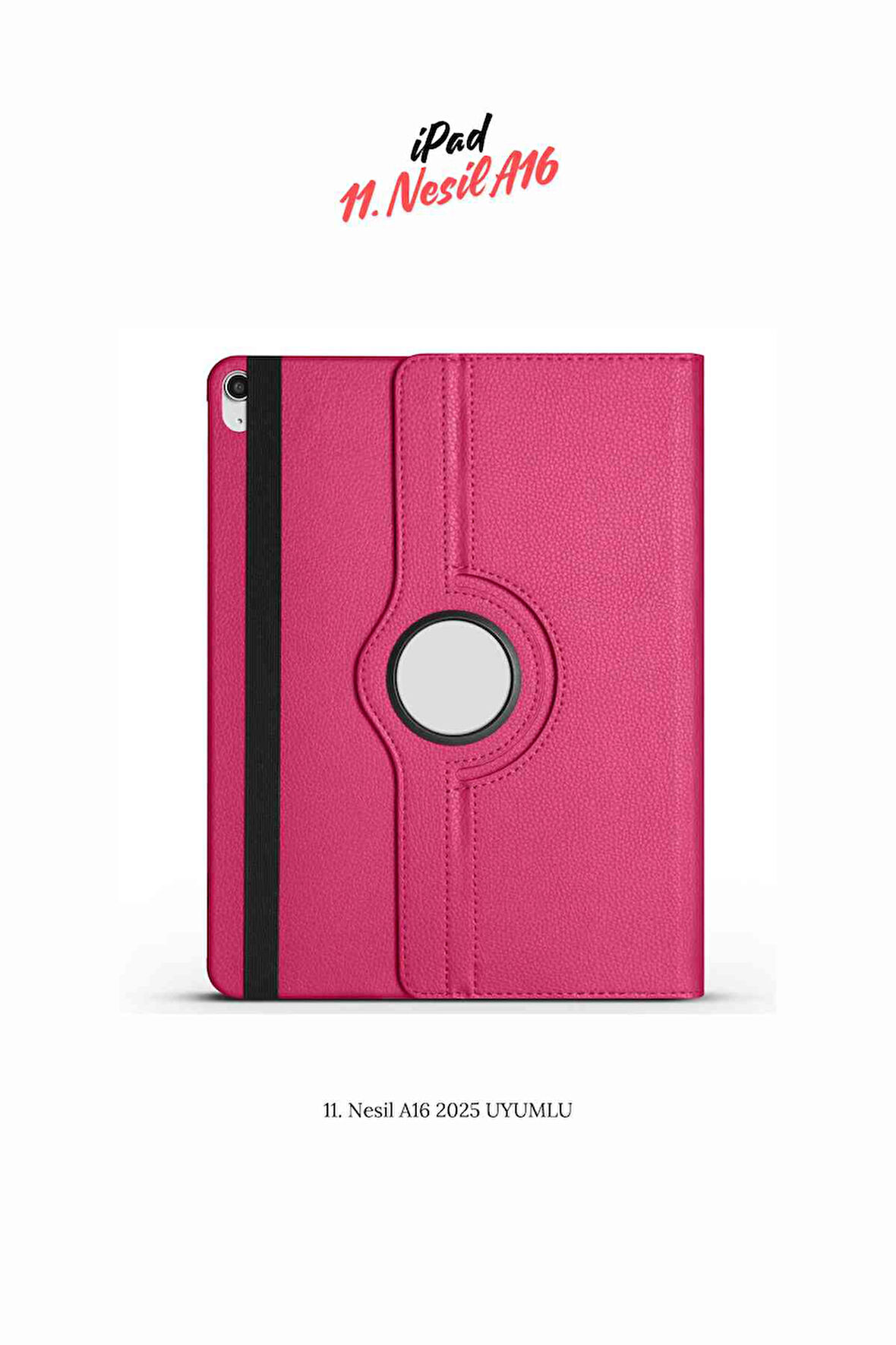 iPad 11. Nesil 2025 A16 Uyumlu 360° Yatay Dikey Dönebilen Deri Tablet Kılıfı