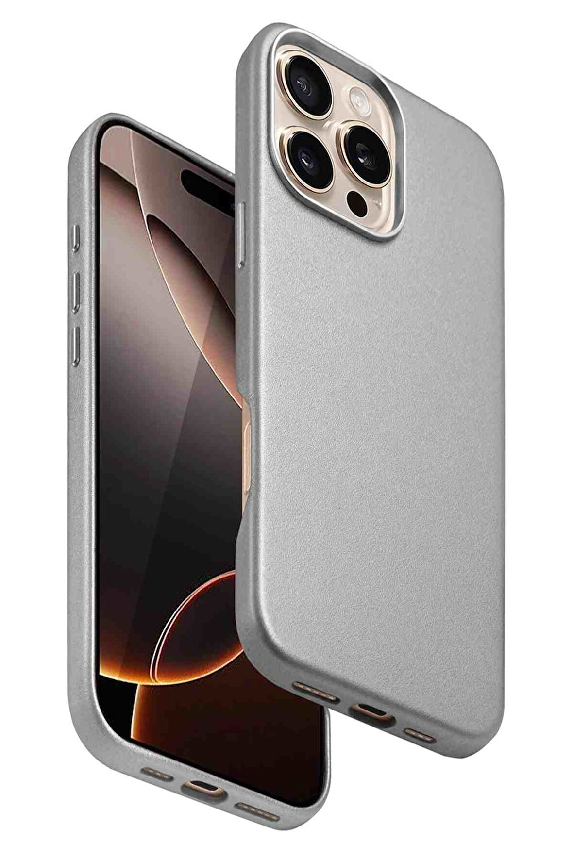 iPhone 16 Pro Uyumlu Fuchsia Dividing Manyetik Şarj Özellikli Kapak