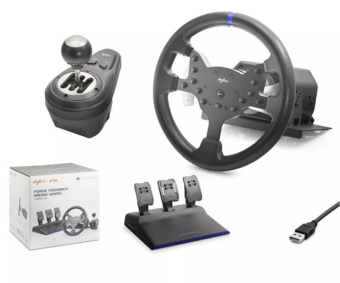 PXN V99 Ps5 Oyun Direksiyon Seti, PC Ps4, Xbox One, Xbox Serisi Uyumlu