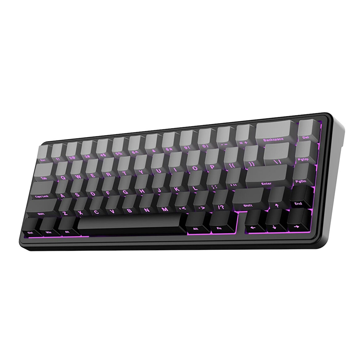 Aula F65 GrayWood V3 Switch Mekanik RGB TKL Makrolu Hot Swap Kablosuz Klavye Gri