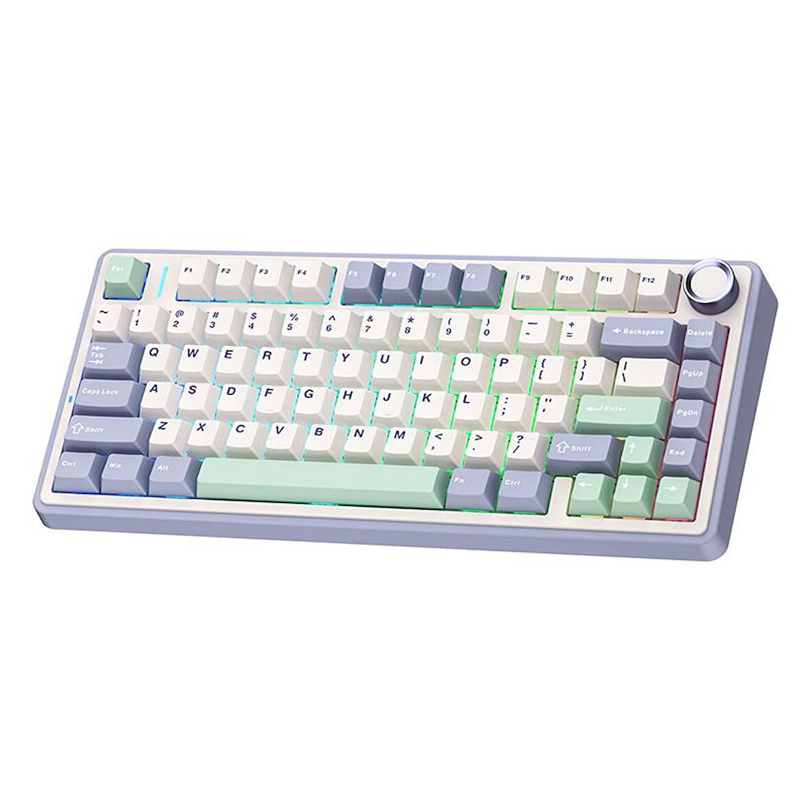 Aula F75 Mekanik RGB TKL Gray Switch Kablosuz Makrolu Hot Swap Klavye Pastel