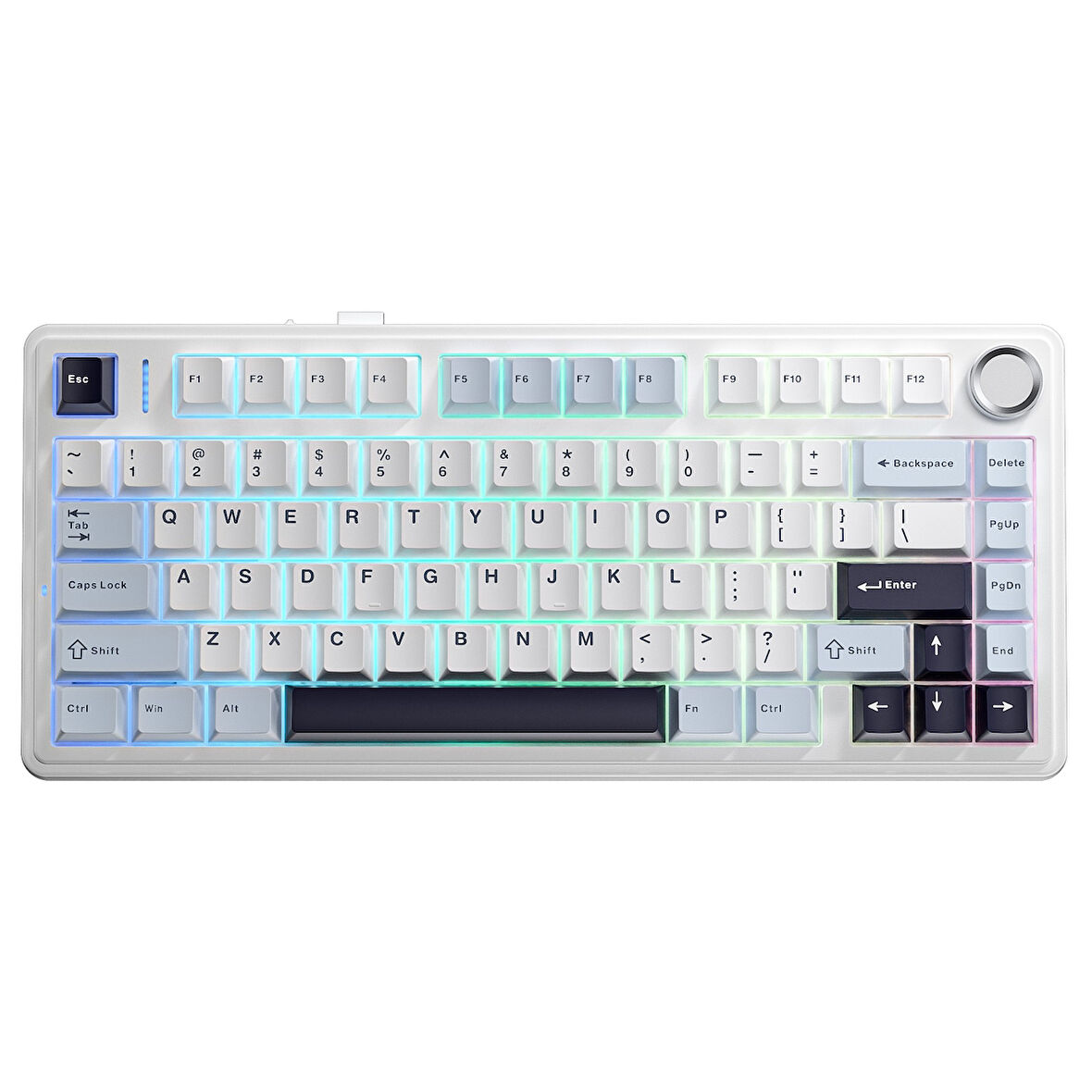 Aula F75 Mekanik RGB TKL Ice Vein Switch Kablosuz Makrolu Hot Swap Klavye Lacivert