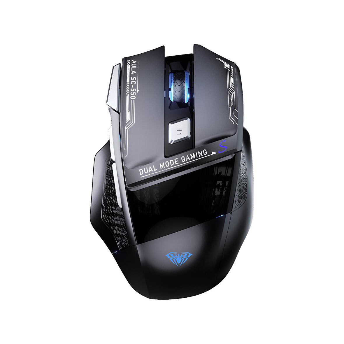 Aula SC550 4800DPI 7 Tuşlu Makrolu 2.4GHz Kablosuz Optik RGB Oyuncu Mouse Siyah