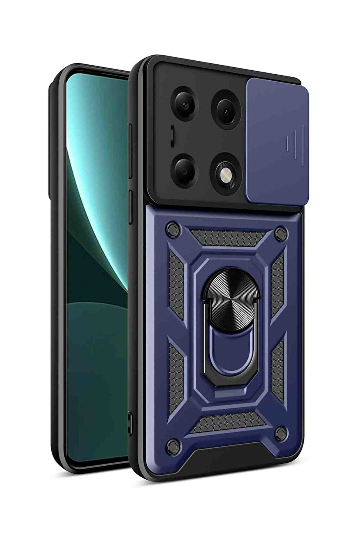 Redmi Note 13 Pro 4G Uyumlu Fuchsia Yüzüklü Silikon Telefon Kılıfı