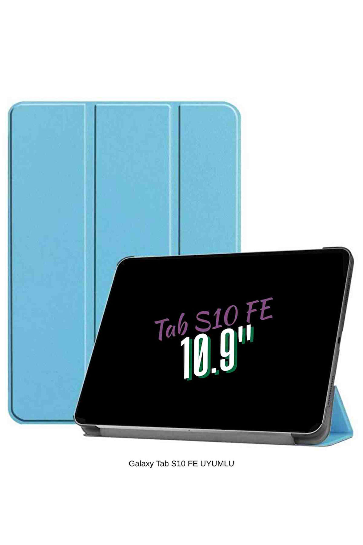 Galaxy Tab S10 FE Uyumlu 10.9" Katlanabilen Standlı Smart Cover Akıllı Tablet Kılıfı