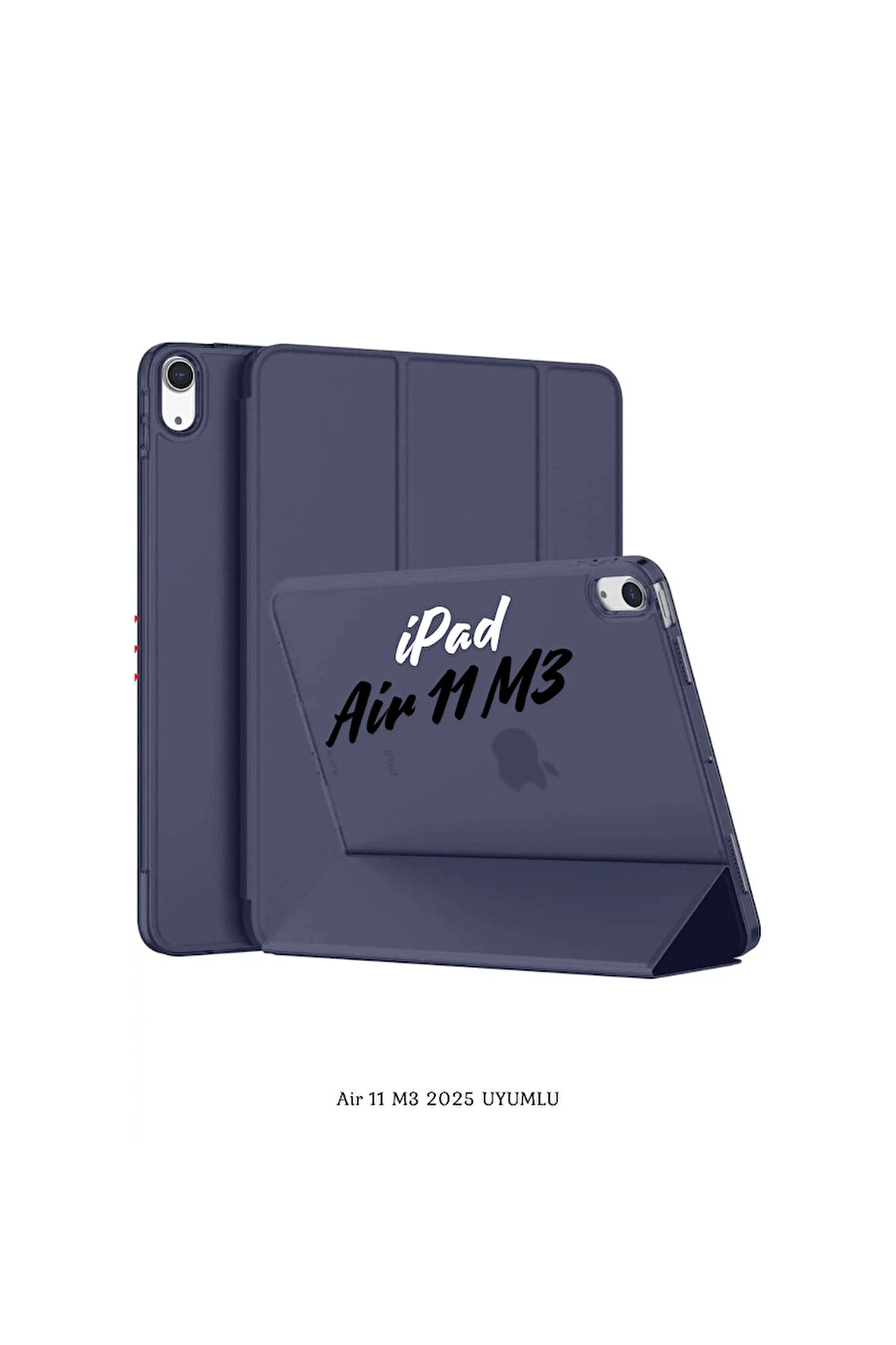 iPad Air 11 2025 M3 Çip Uyumlu Katlanabilir Standlı Smart Cover Fuchsia Tablet Kılıfı