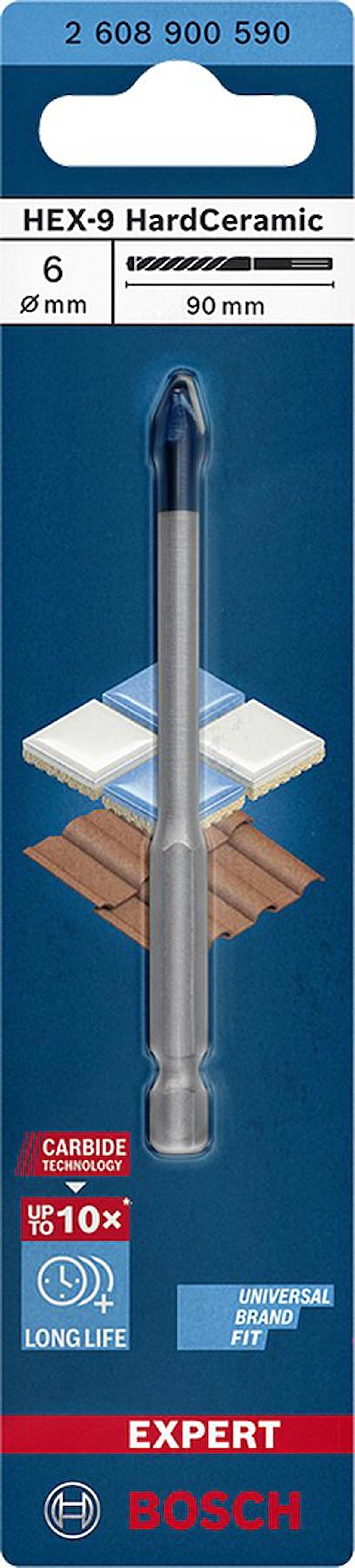 Bosch Expert HEX-9 HardCeramic Matkap Ucu 6*90 mm - 2608900590