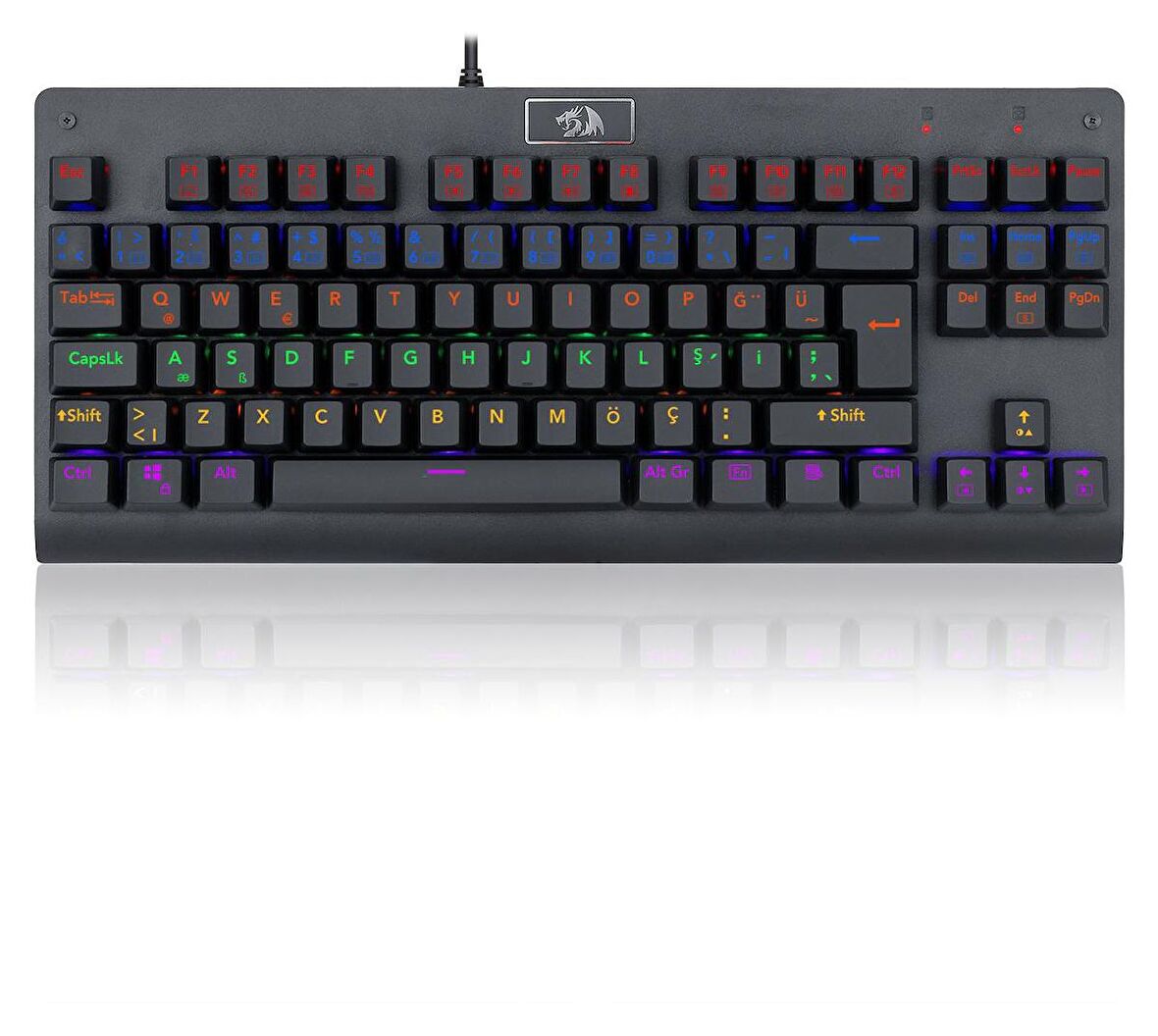 Redragon Dark Avenger Kabolu Mekanik Klavye, Türkçe, Blue Switch, RGB