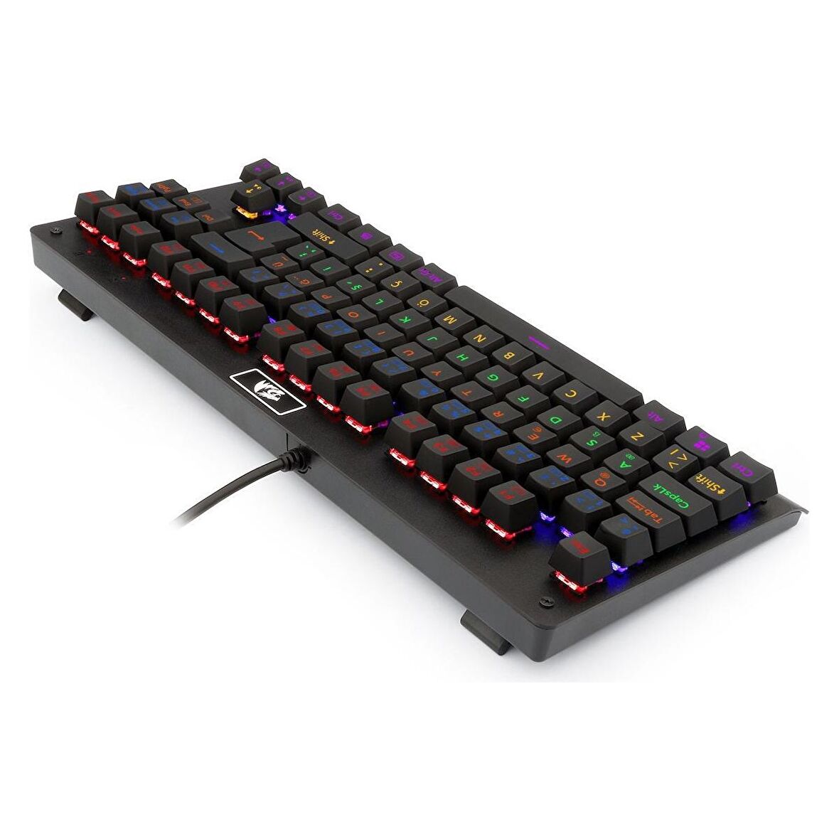 Redragon Dark Avenger Kabolu Mekanik Klavye, Türkçe, RED Switch, RGB