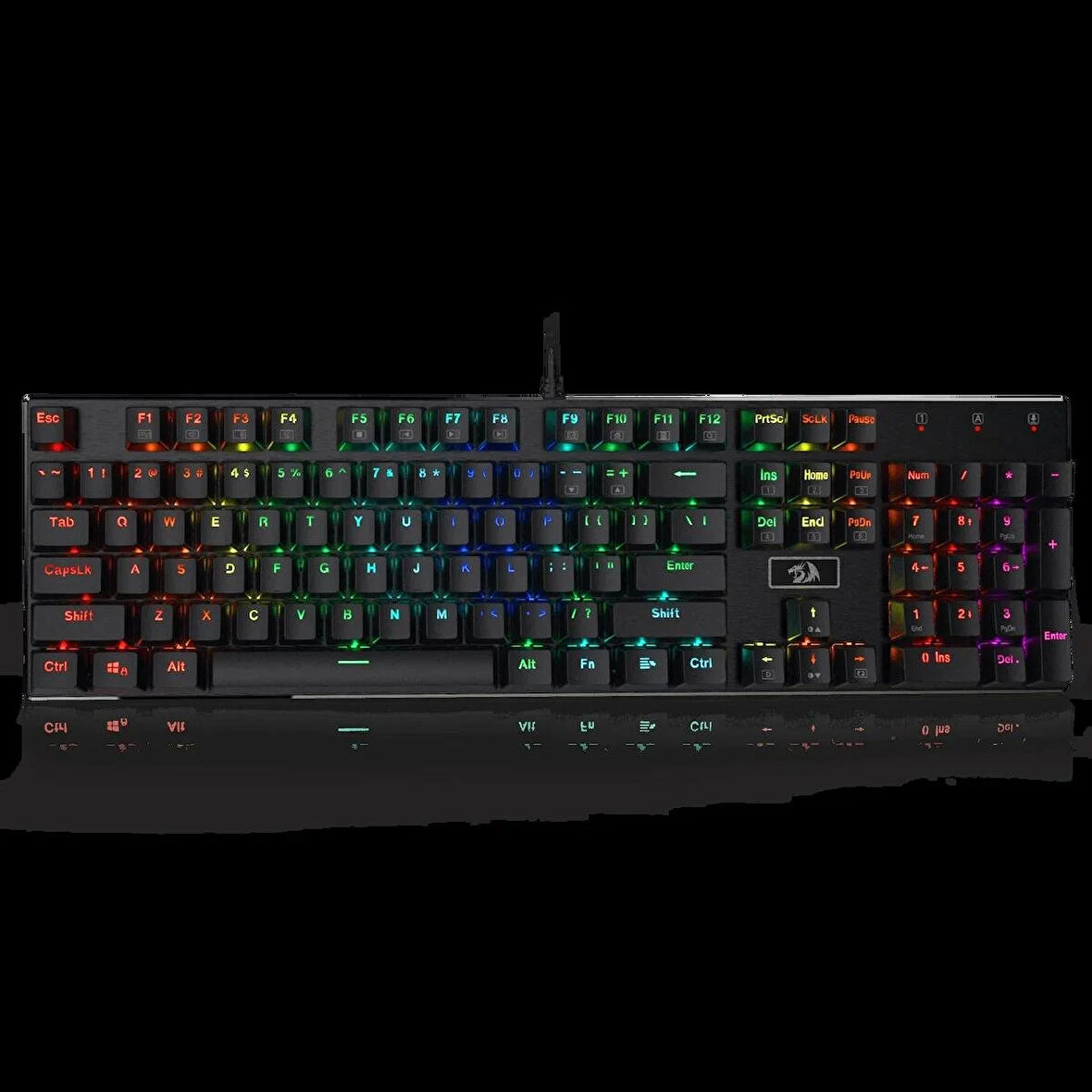 Redragon DEVARAJAS K556 RGB Türkçe Q 104 Tuş Mekanik Brown Switch Kablolu Oyuncu Klavyesi  