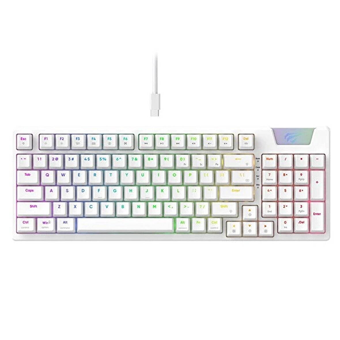 Havit Kb885l Rgb Mekanik Gaming Klavye Tr Beyaz