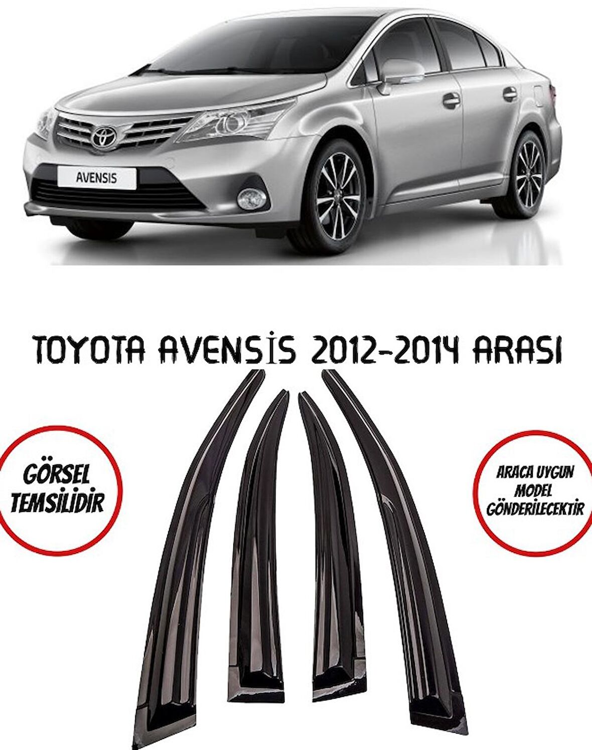 Balp Toyota Avensis Cam Rüzgarlığı 4lü 2012-2014 Arası