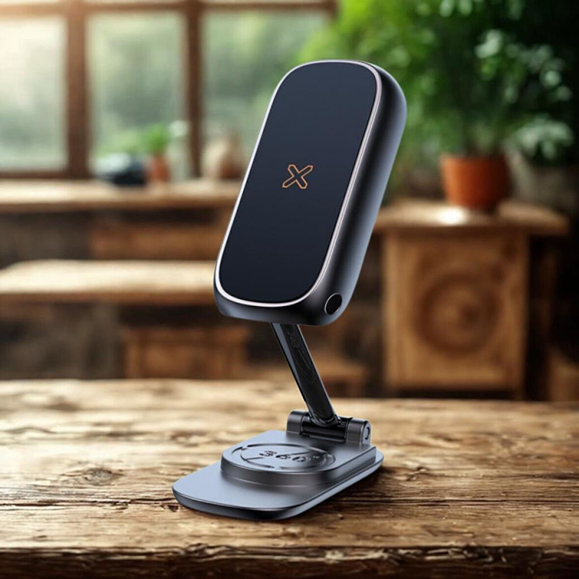 Coofbe Alüminyum 360 DönerAyarlanabilir Yükseklik Araç Torpido Üstü Telefon Tutucu Masaüstü Telefon Tutucu