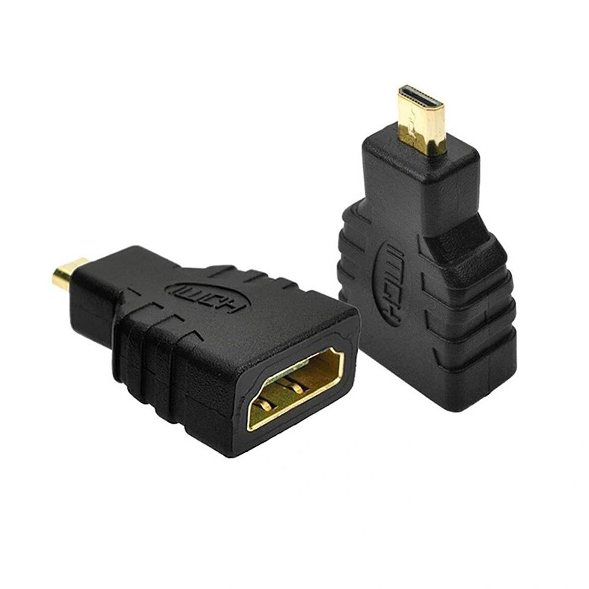 PB010 HDMI D erkek - HDMI A dişi adaptör,Nikel kaplı termo-plastik dayanıklı konnektör