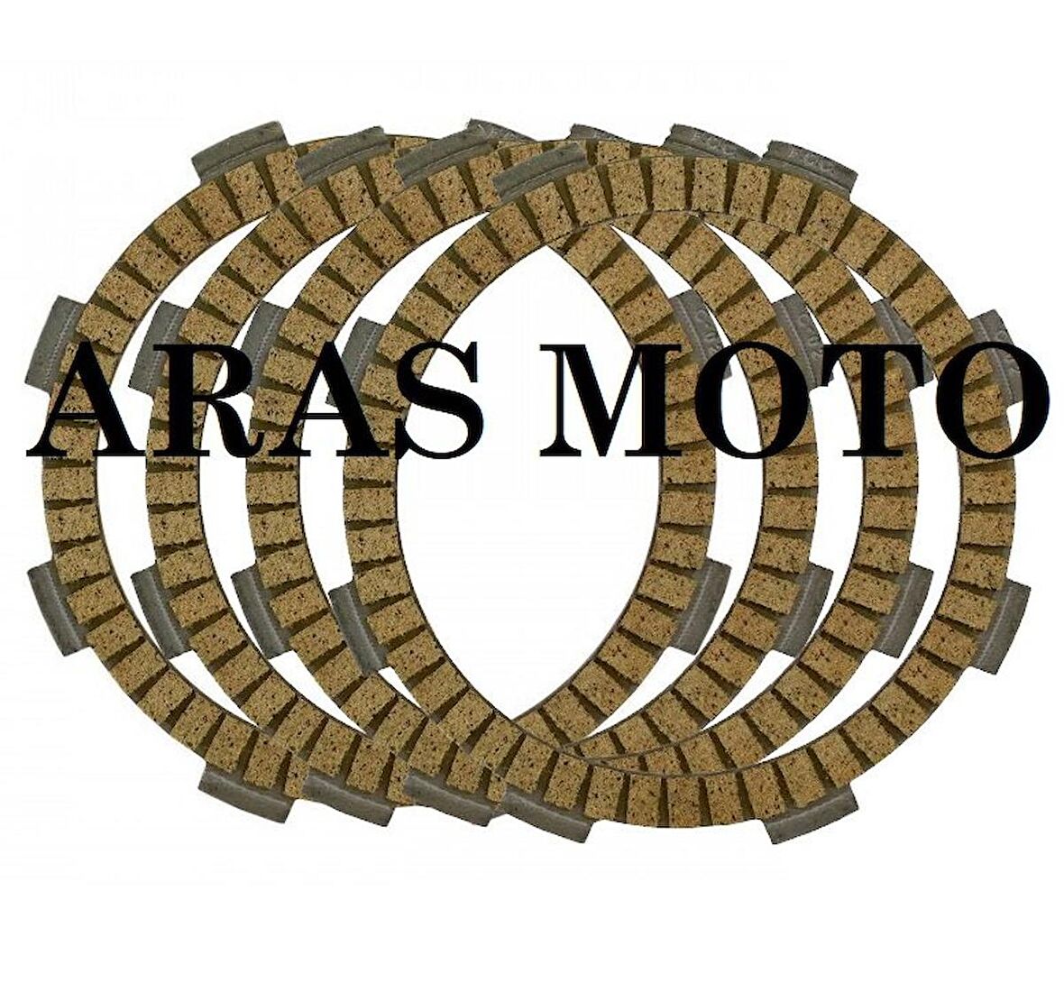 YAMAHA YBR 125 DEBRİYAJ BALATA SETİ YAN SANAYİ TÜM YILLARA UYUMLU -ARASMOTO